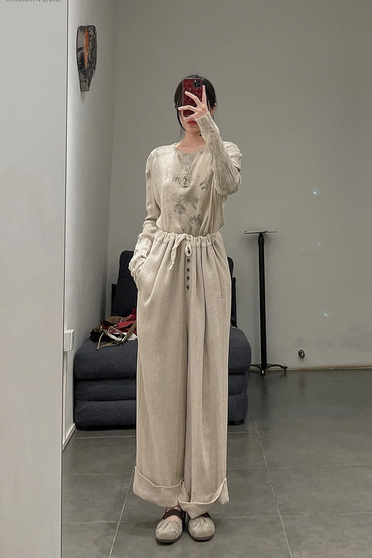 pengtai wormwood dyed cotton top MW21002 - Image 19