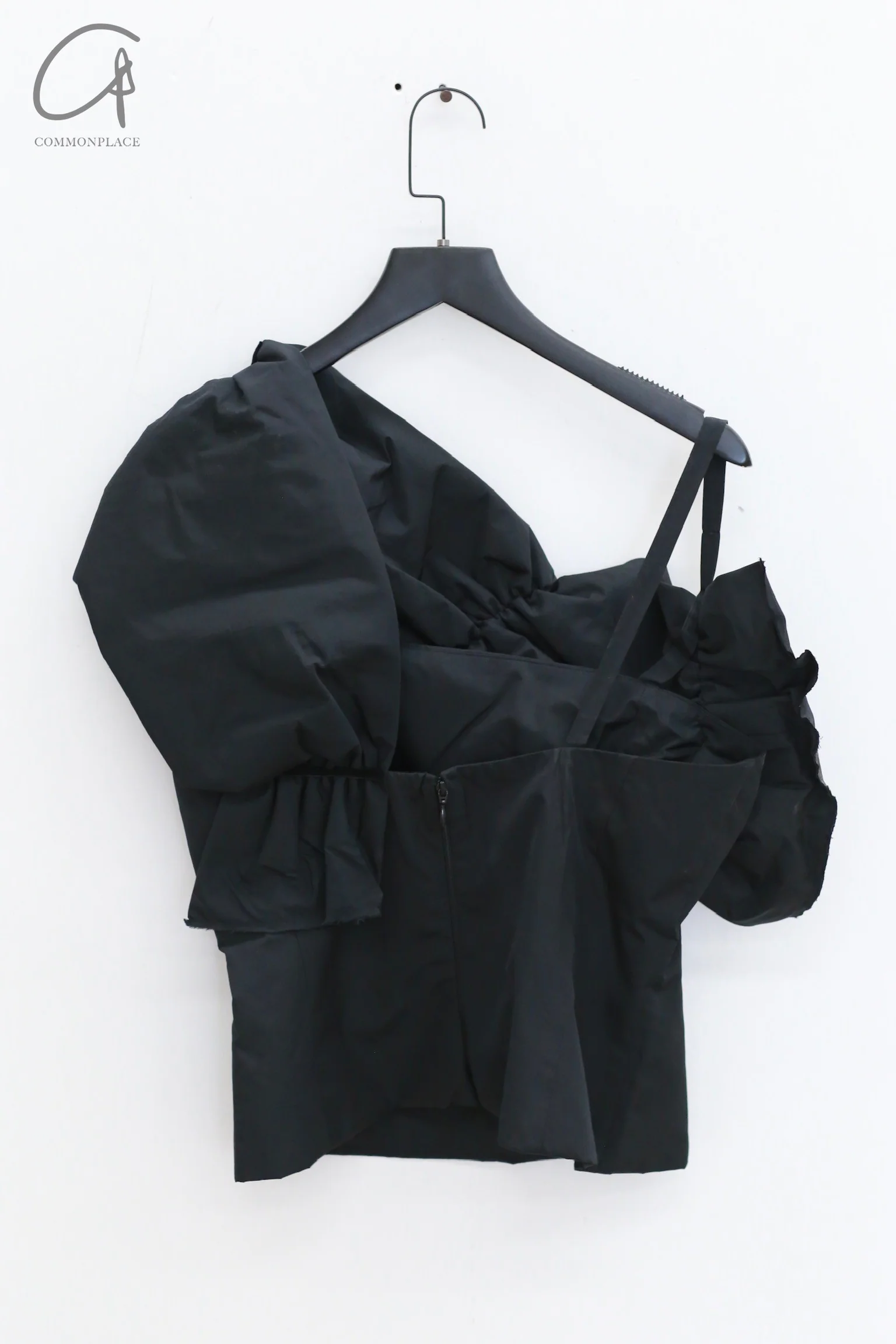Renaissance Renaissance asymmetric draped corset RNS-THEA BUSTIER-BLACK THEA BUSTIER - Image 6