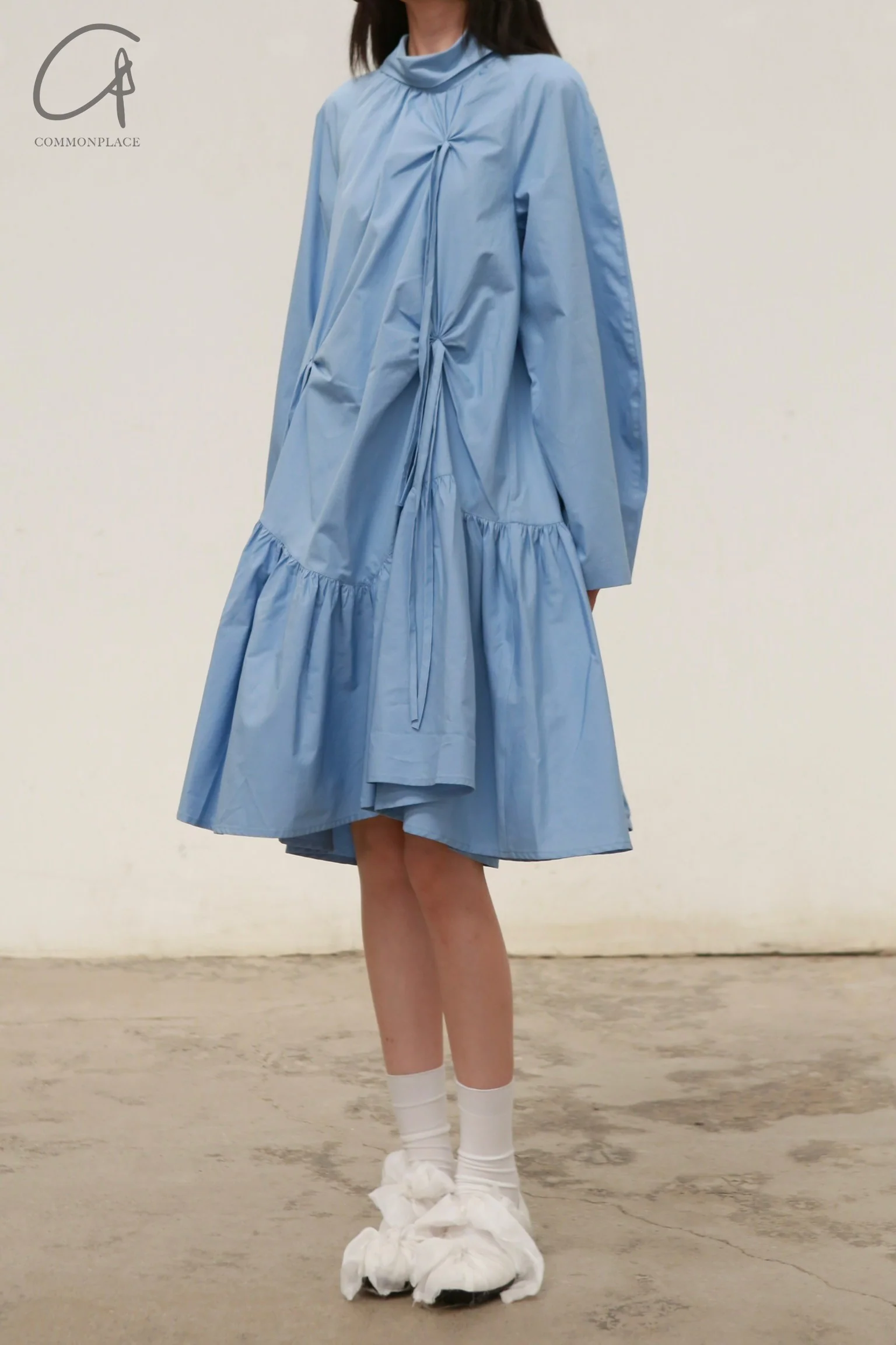 Renaissance Renaissance loose fit cotton dress RNS-LILY-BLUE - Image 2