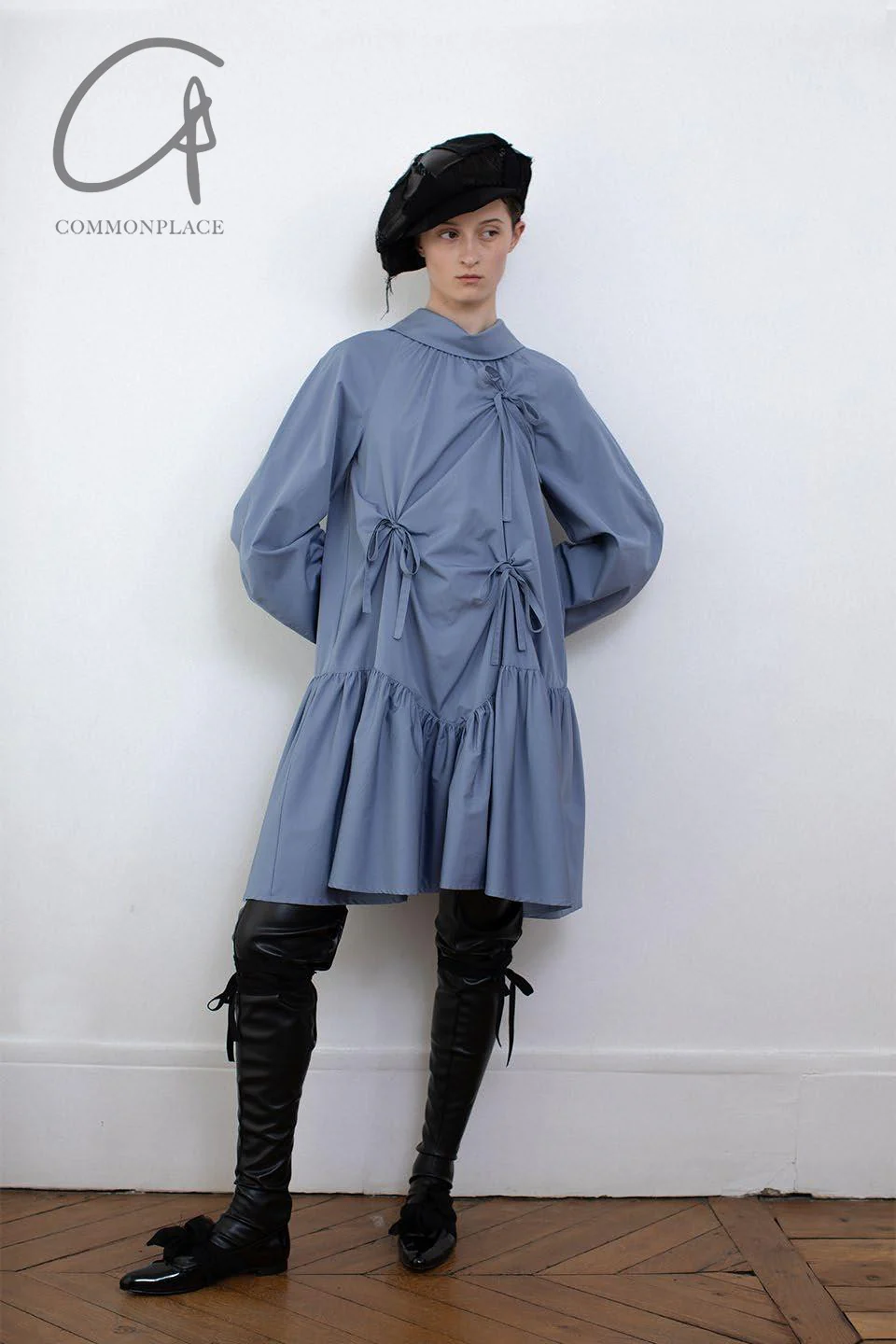 Renaissance Renaissance loose fit cotton dress RNS-LILY-BLUE - Image 8