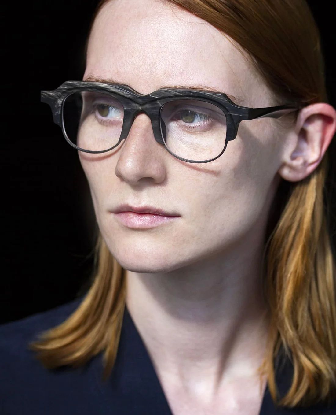 RIGADRS natural horn wire cut handmade glasses RG0127 series collection RG-RG0127-HBMS black and white frosted - Image 5