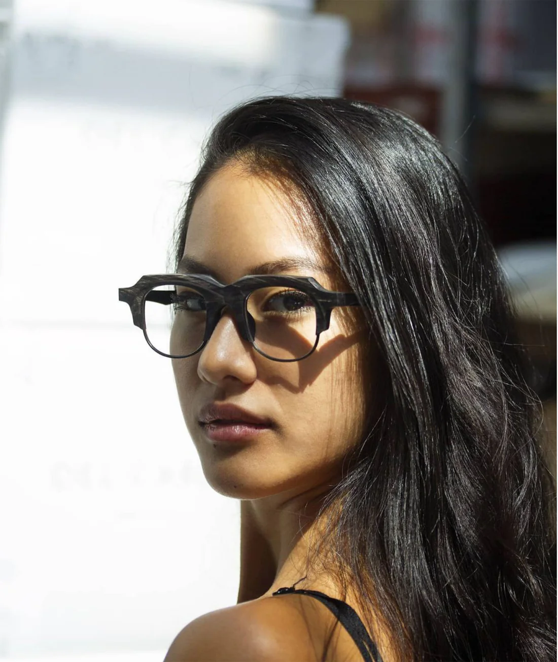 RIGADRS natural horn wire cut handmade glasses RG0127 series collection RG-RG0127-HBMS black and white frosted - Image 8