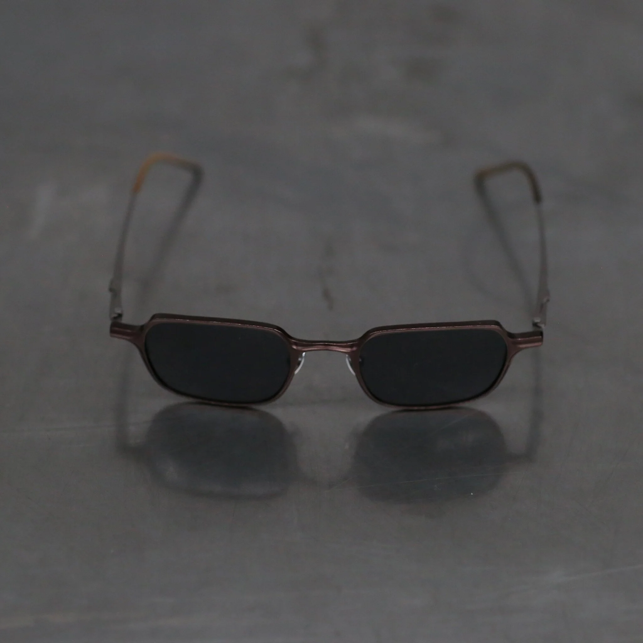 Rigards classic square-framed magnesium alloy eyeglasses, RG0086AL series, RG-RG0086AL-QTSHP (BRONZE+D.GRAY LENS) - Image 2
