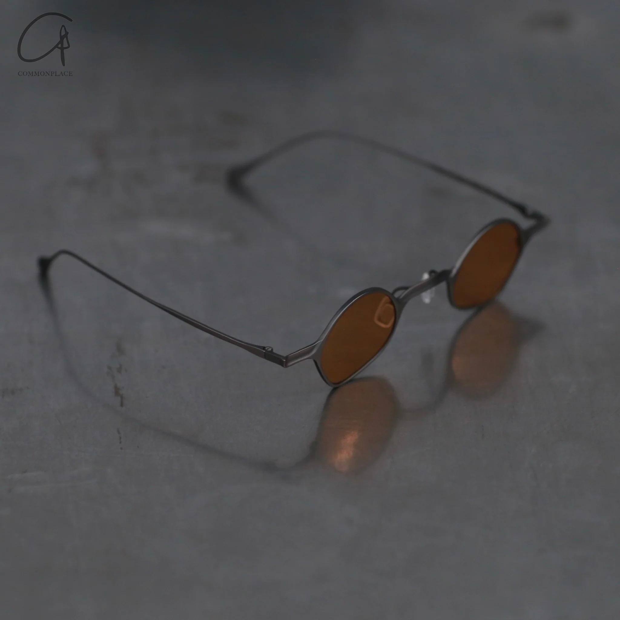 Rigards Copper Titanium Hand-Polished Shaped Frame Eyeglasses RG1923CU Series RG-RG1923CU-FGHSWY Retro Gray Salmon - Image 3