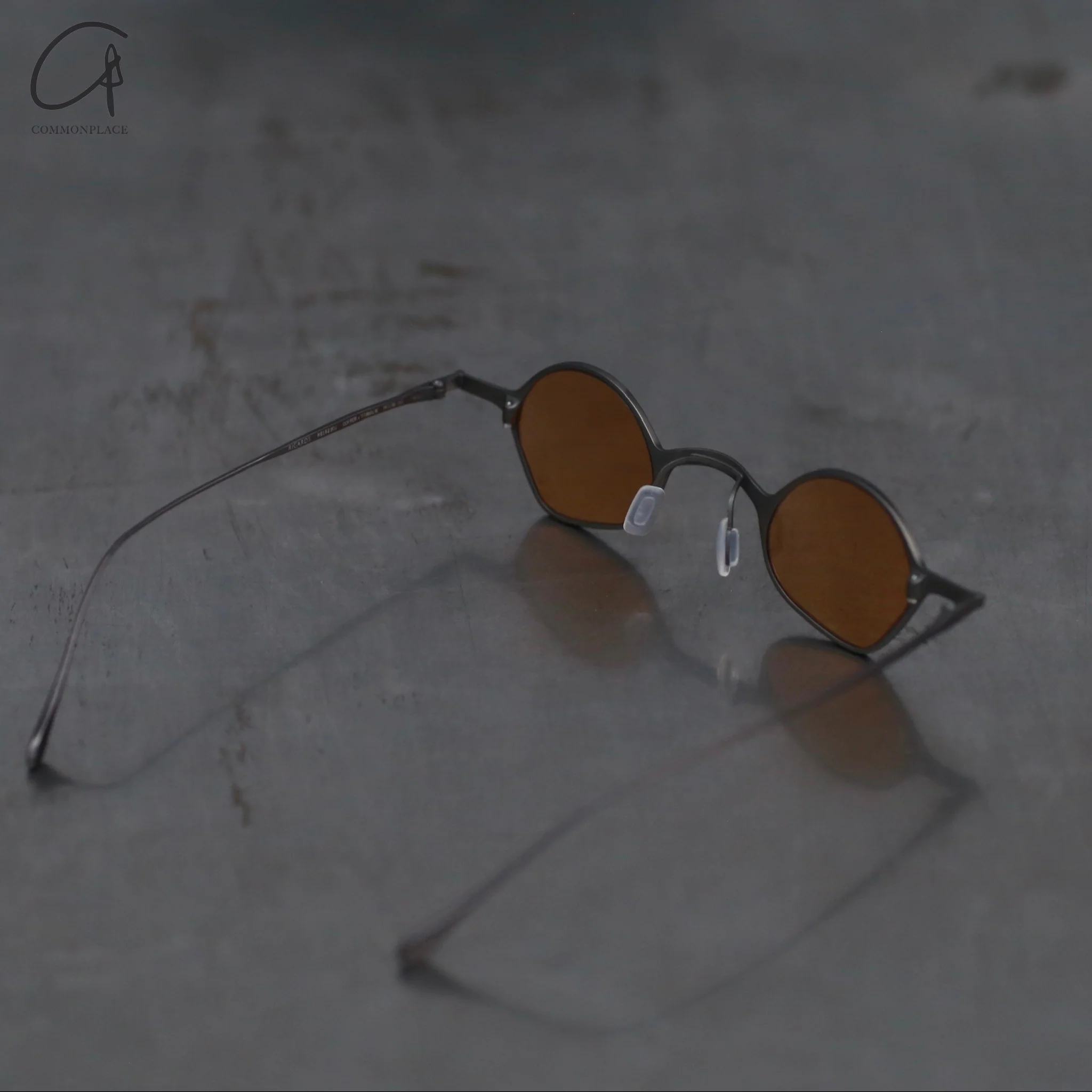 Rigards Copper Titanium Hand-Polished Shaped Frame Eyeglasses RG1923CU Series RG-RG1923CU-FGHSWY Retro Gray Salmon - Image 4