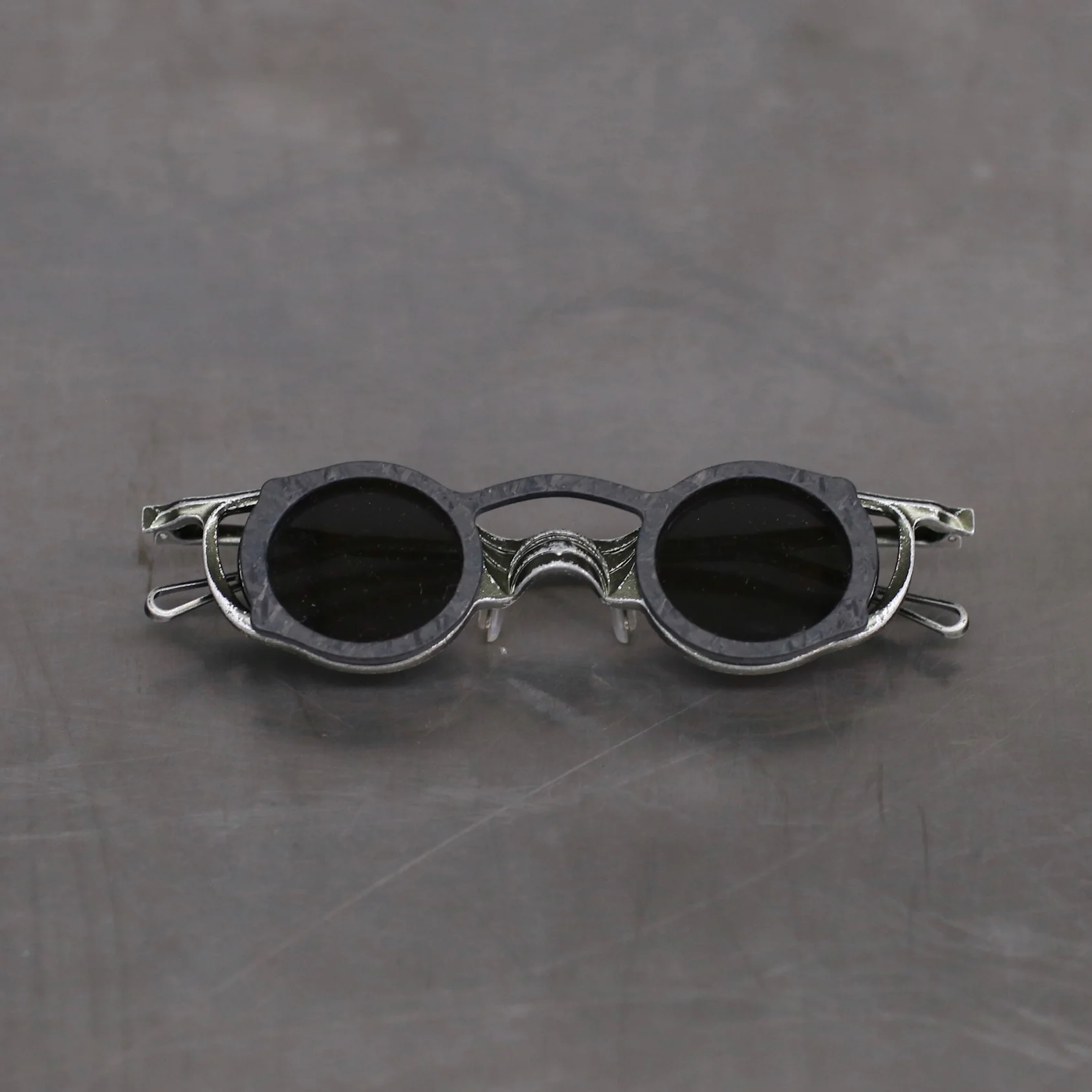 Rigards free disassembly handmade sunglasses RG2049AL series collection RG-RG2049AL-QGLHTMSH light olive + black frame transparent + dark gray lens - Image 2
