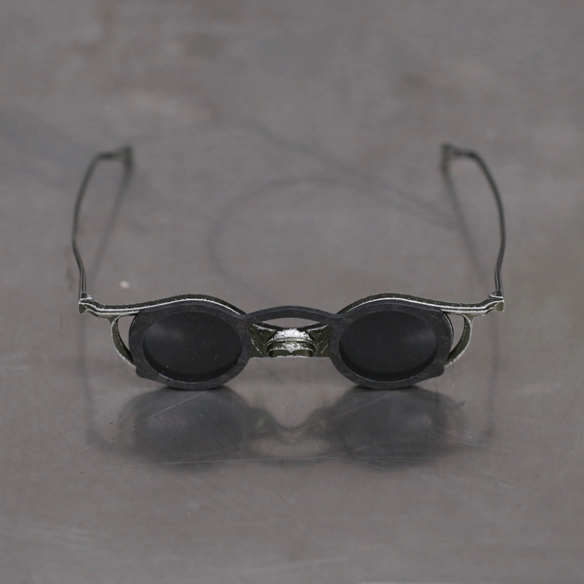 Rigards free disassembly handmade sunglasses RG2049AL series collection RG-RG2049AL-QGLHTMSH light olive + black frame transparent + dark gray lens - Image 3