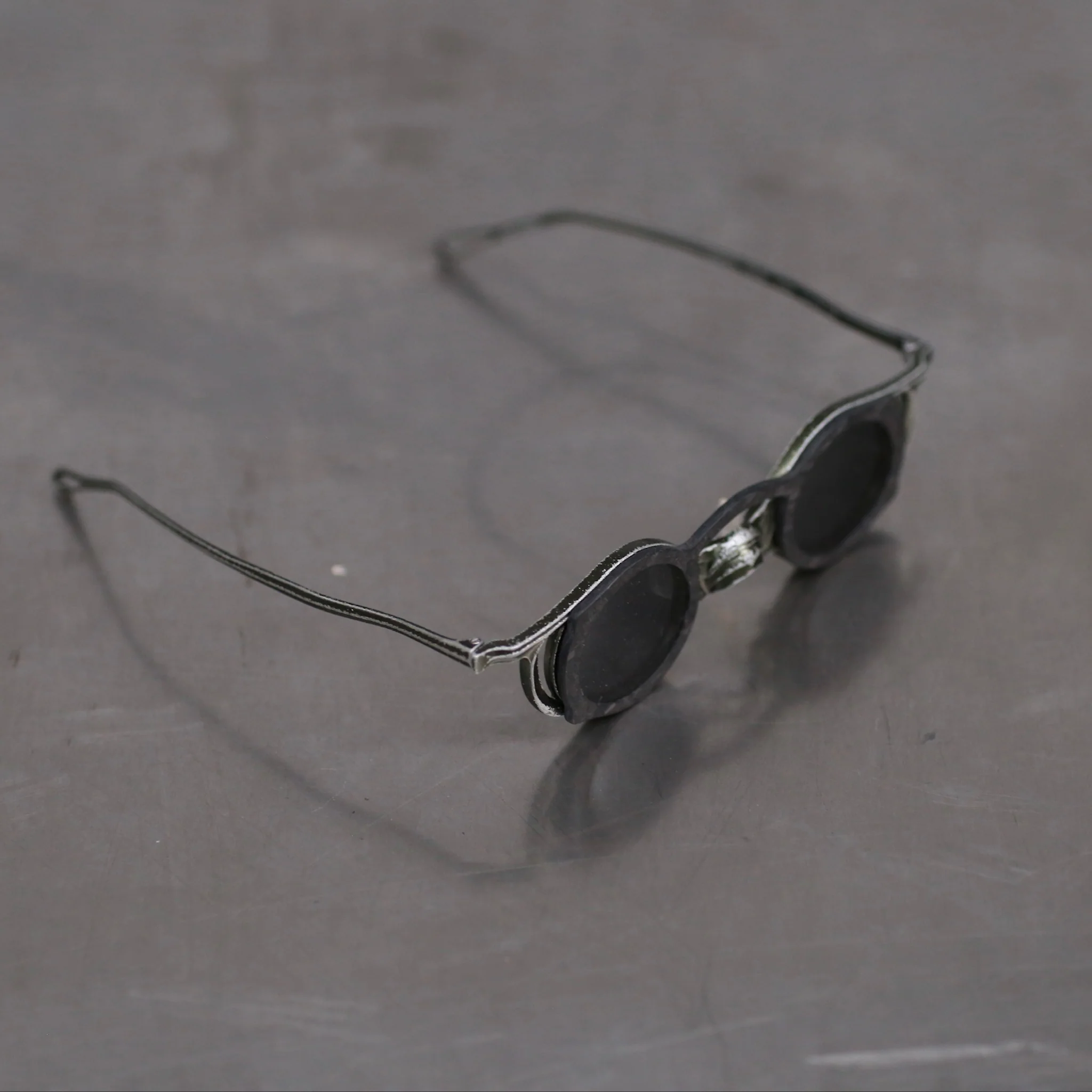 Rigards free disassembly handmade sunglasses RG2049AL series collection RG-RG2049AL-QGLHTMSH light olive + black frame transparent + dark gray lens - Image 4