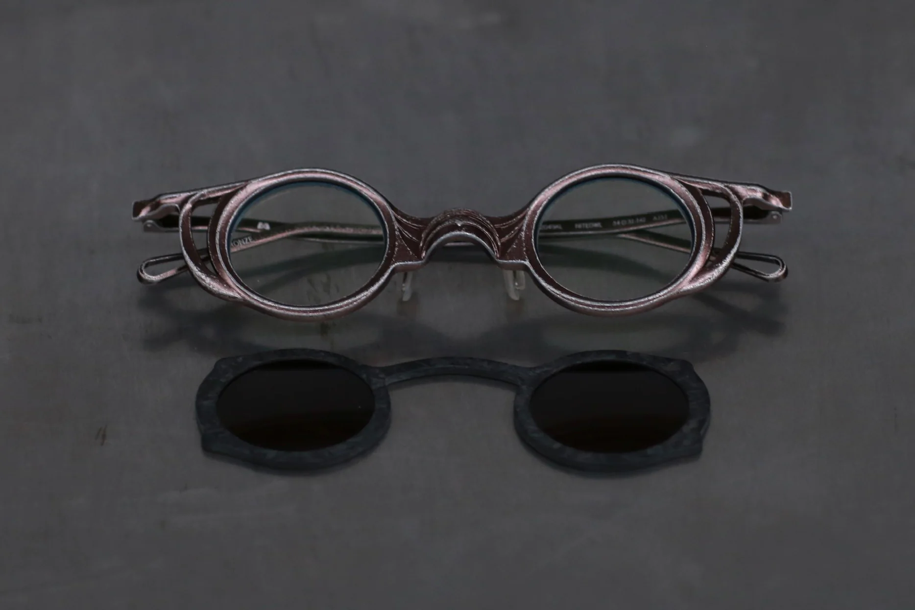 Rigards free disassembly handmade sunglasses RG2049AL series collection RG-RG2049AL-QTHTMZ-F bronze black frame transparent brown - Image 2