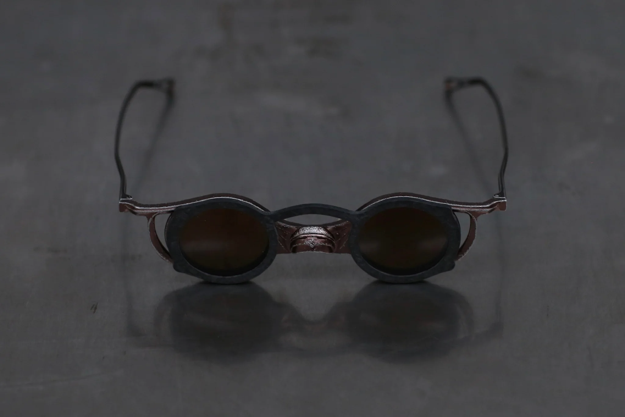 Rigards free disassembly handmade sunglasses RG2049AL series collection RG-RG2049AL-QTHTMZ-F bronze black frame transparent brown - Image 3