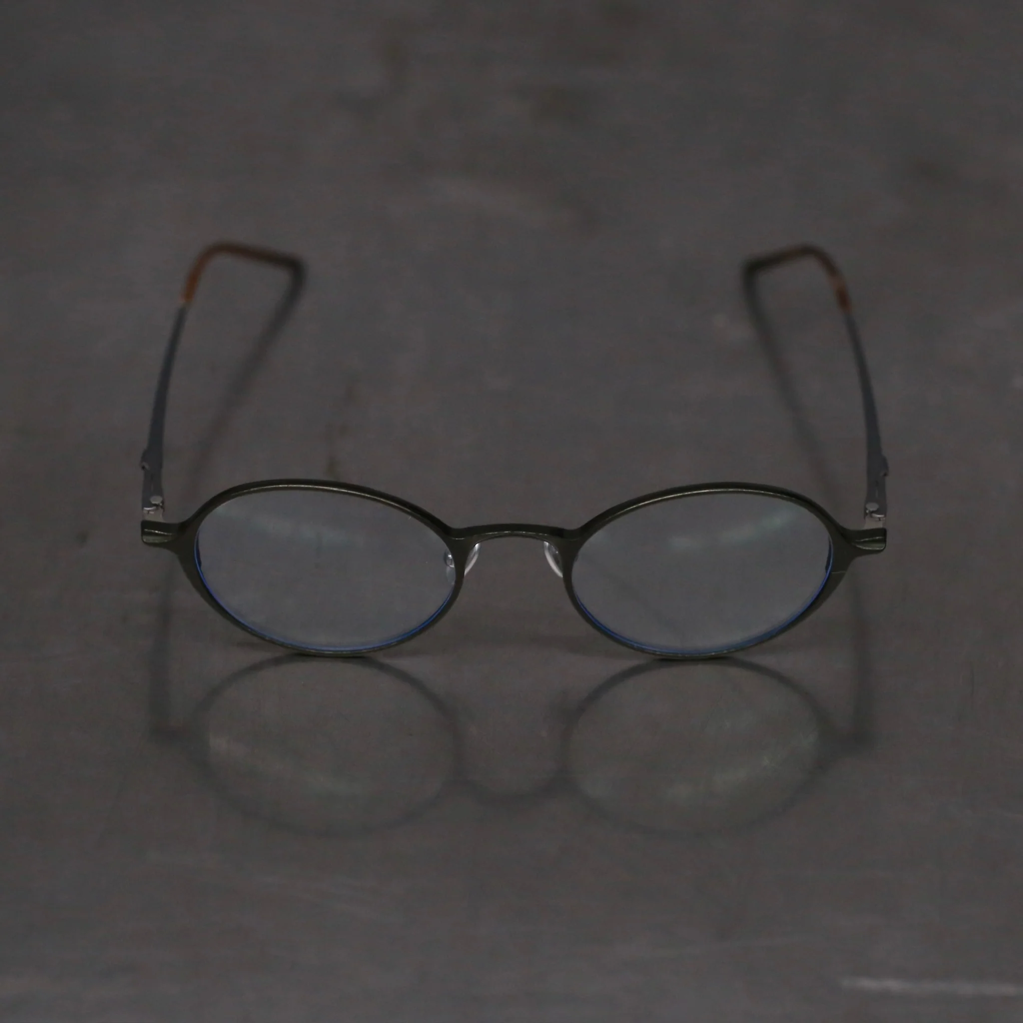 Rigards Oval Aluminum Magnesium Alloy Frame Eyeglasses RG0103AL Series Collection RG-RG0103AL-GLTM Olive Transparent - Image 2