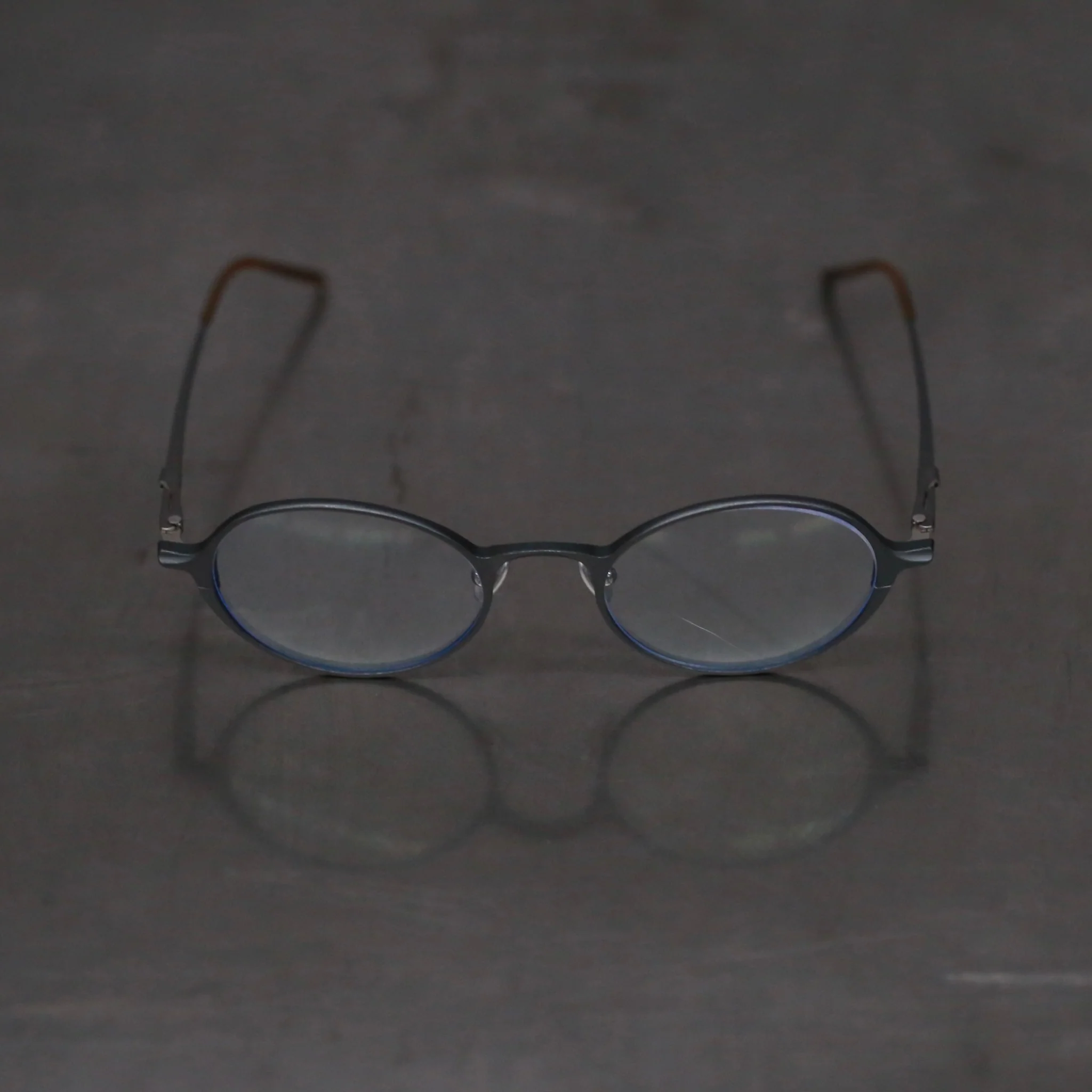 Rigards Oval Aluminum Magnesium Alloy Frame Eyeglasses RG0103AL Series Collection RG-RG0103AL-SNTM Cement Transparent - Image 2
