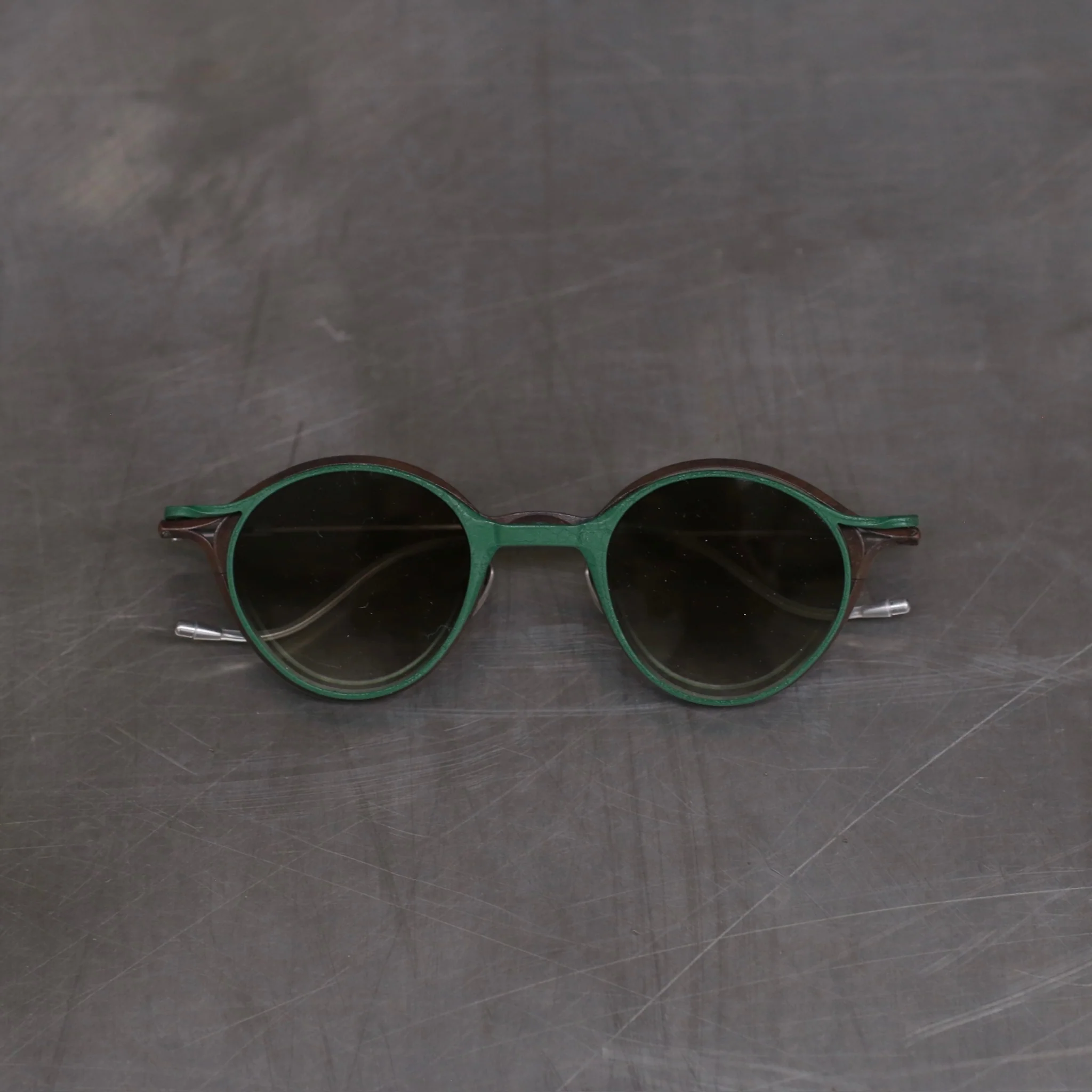 Rigards RG1038 Series Collection Detachable Double-Layer Plain Sunglasses RG-RG1038TI-FGQTSLKTMJBL Retro Bronze Frame/Dark Green Frame + Transparent Lenses/Gradient Green Lenses - Image 2