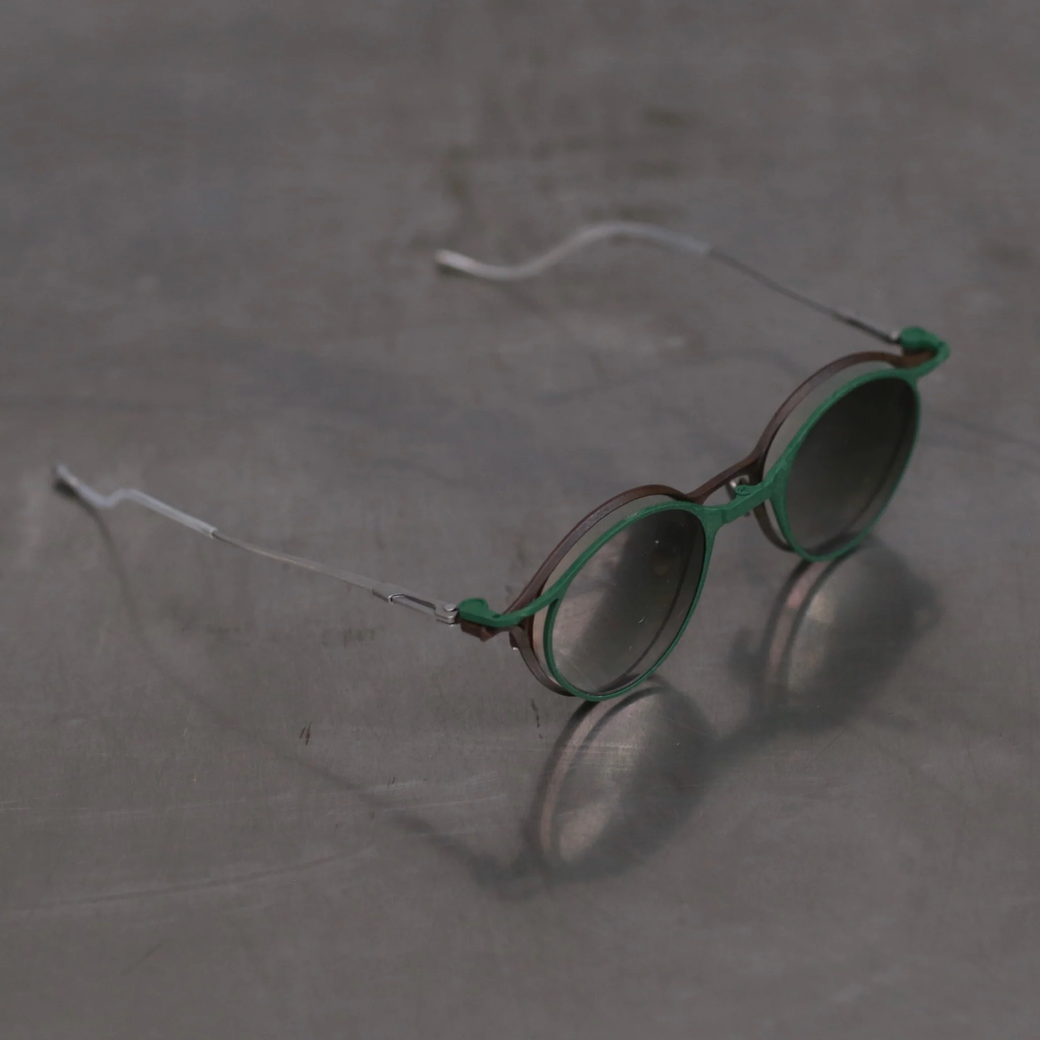 Rigards RG1038 Series Collection Detachable Double-Layer Plain Sunglasses RG-RG1038TI-FGQTSLKTMJBL Retro Bronze Frame/Dark Green Frame + Transparent Lenses/Gradient Green Lenses - Image 4