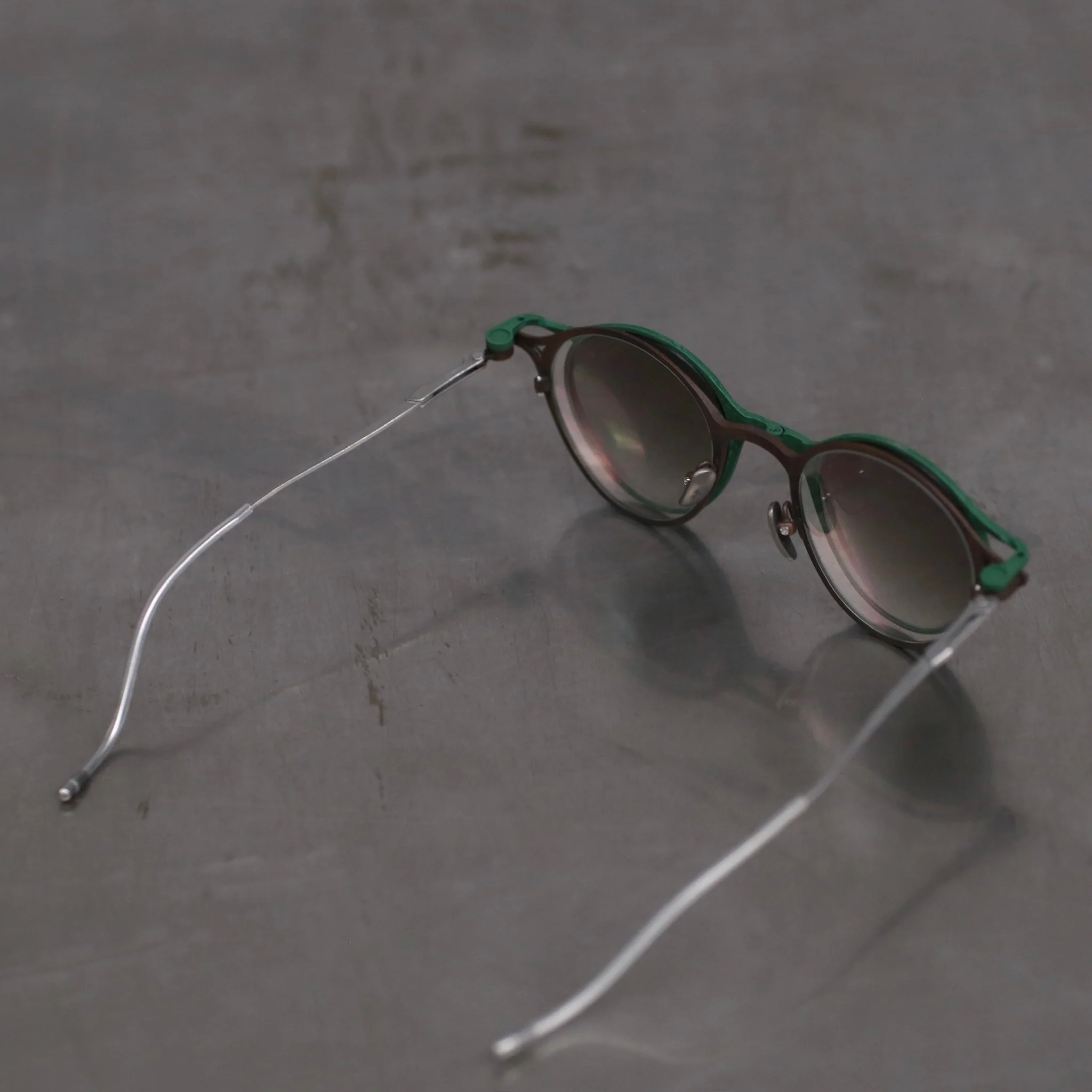 Rigards RG1038 Series Collection Detachable Double-Layer Plain Sunglasses RG-RG1038TI-FGQTSLKTMJBL Retro Bronze Frame/Dark Green Frame + Transparent Lenses/Gradient Green Lenses - Image 5