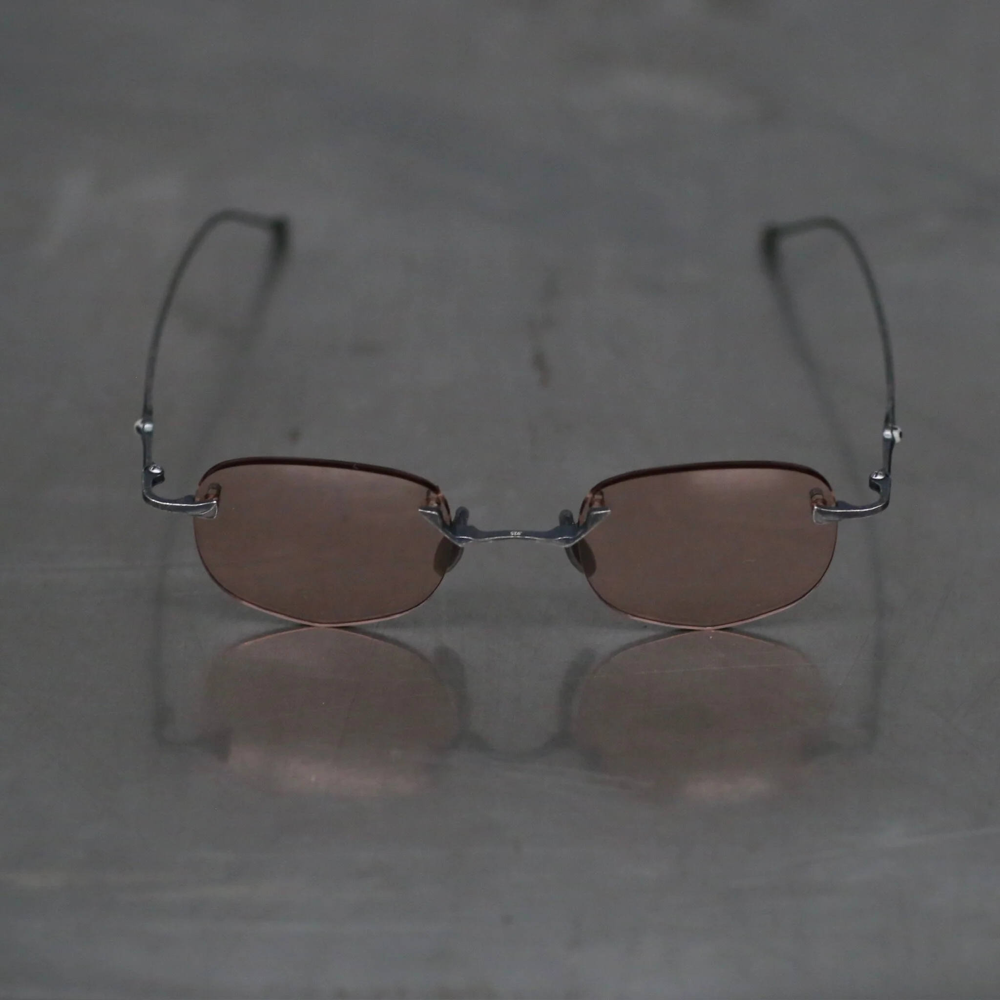Rigards RG1081AG Series 925 Silver Rimless Sunglasses RG-RG1081AG-CYHP (STERLING SILVER ROUGE LENS) - Image 2