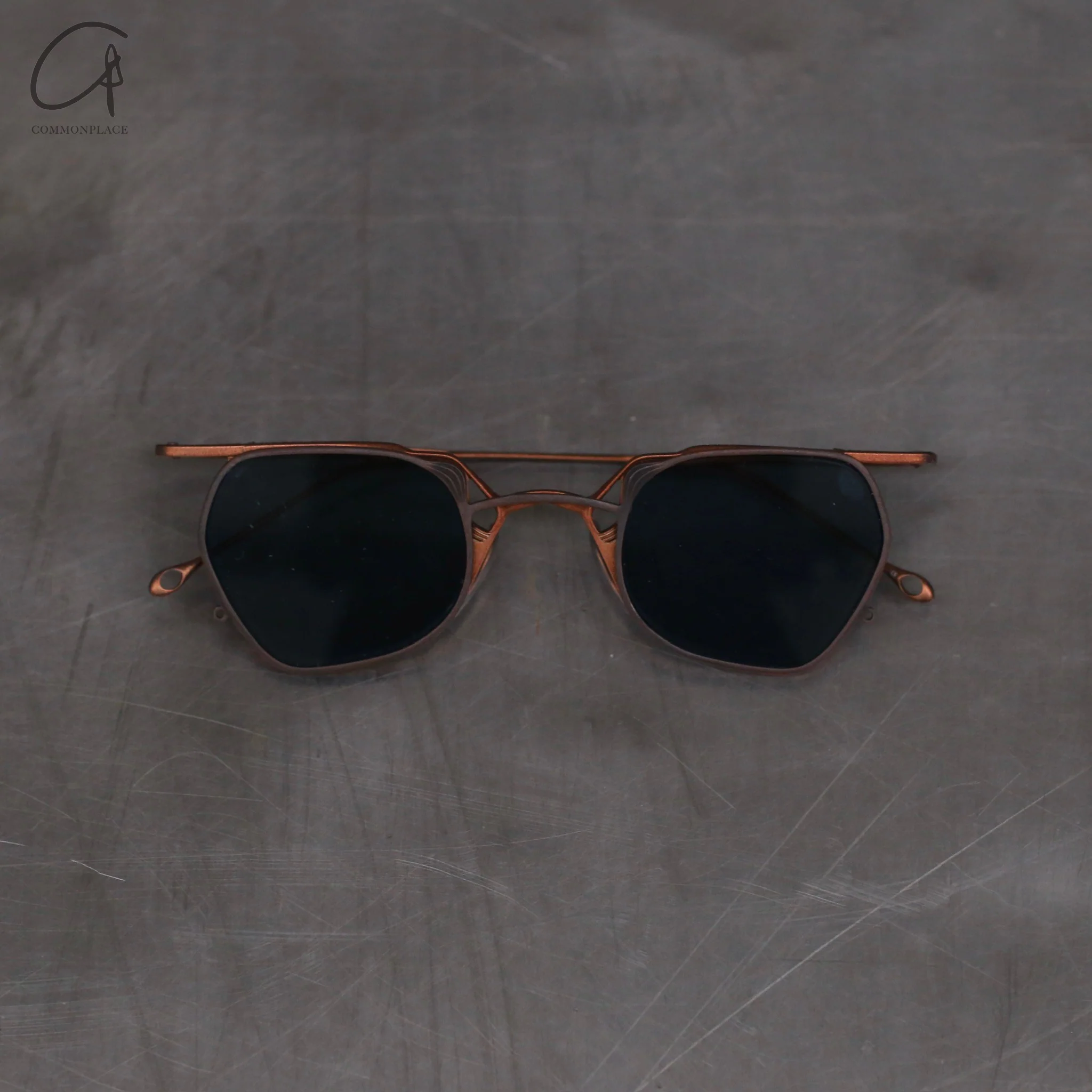 Rigards X TVA Joint RG1999TVA Series Special Shaped Double Layer Sunglasses RG-RG1999TVA-GQTTML Ancient Bronze/Transparent+Blue Lenses - Image 2
