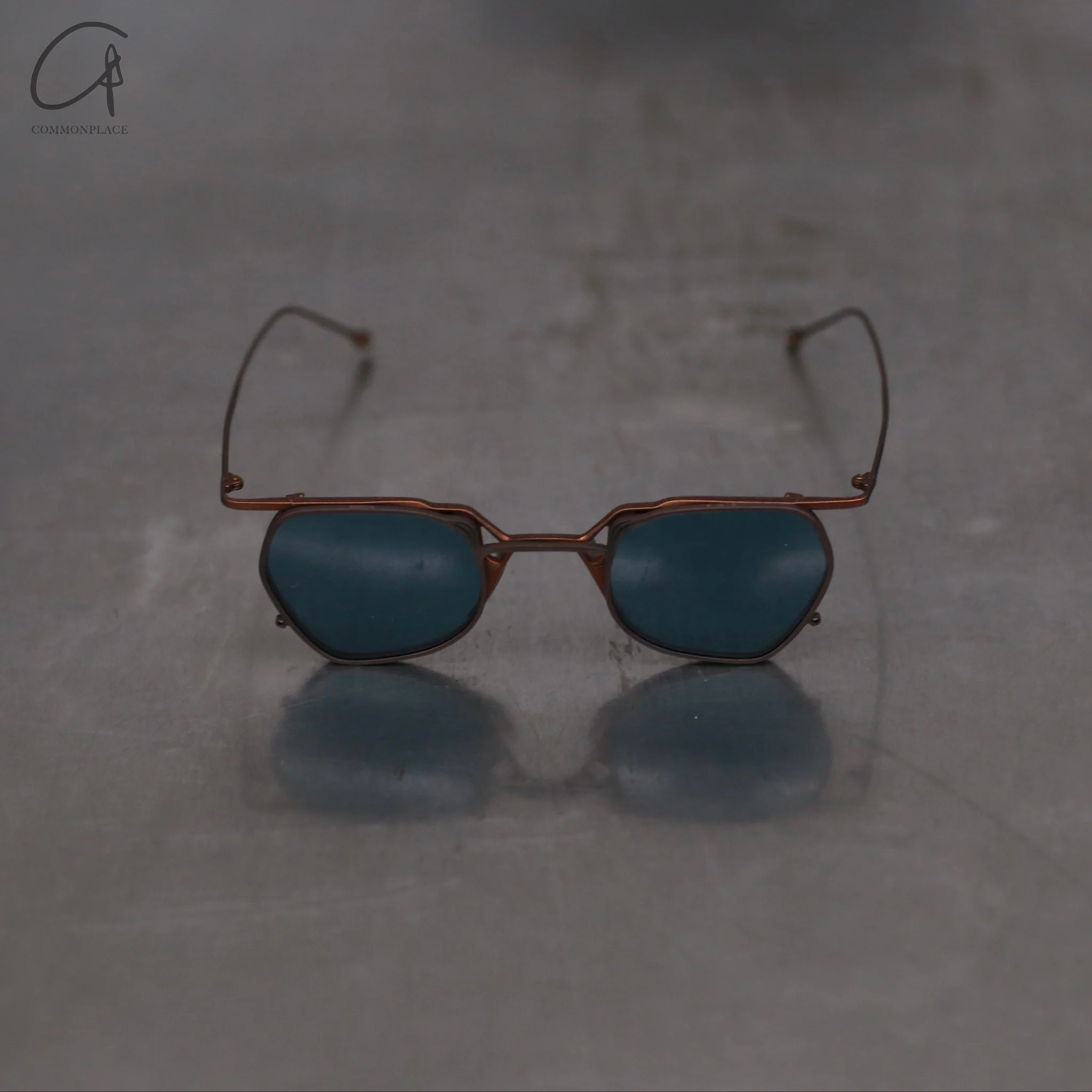 Rigards X TVA Joint RG1999TVA Series Special Shaped Double Layer Sunglasses RG-RG1999TVA-GQTTML Ancient Bronze/Transparent+Blue Lenses - Image 3