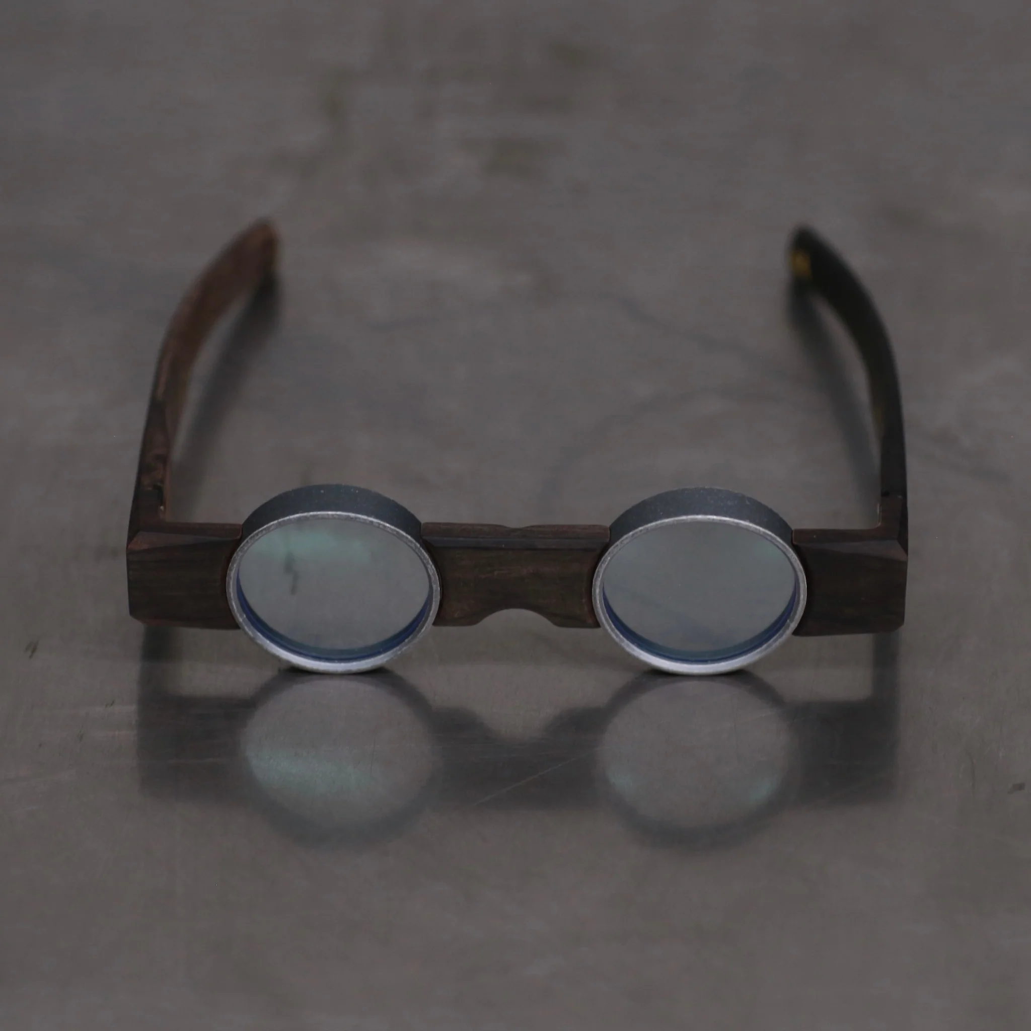Rigards X UMA WANG Joint Work Wood Frame Eyeglasses RG00UW2 Series Collection RG-RG00UW2-HMHKTM Black Wood Ash Frame × Transparent Lens - Image 2