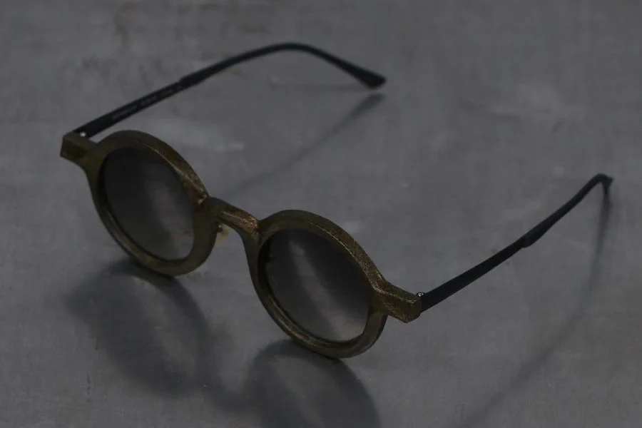 Rigards X ZIGGY CHEN Limited Edition Collection RG0161ZCLEII Round Frame Sunglasses RG-RG0161ZCLEII-FGJLP Retro Gold Green Lenses - Image 3