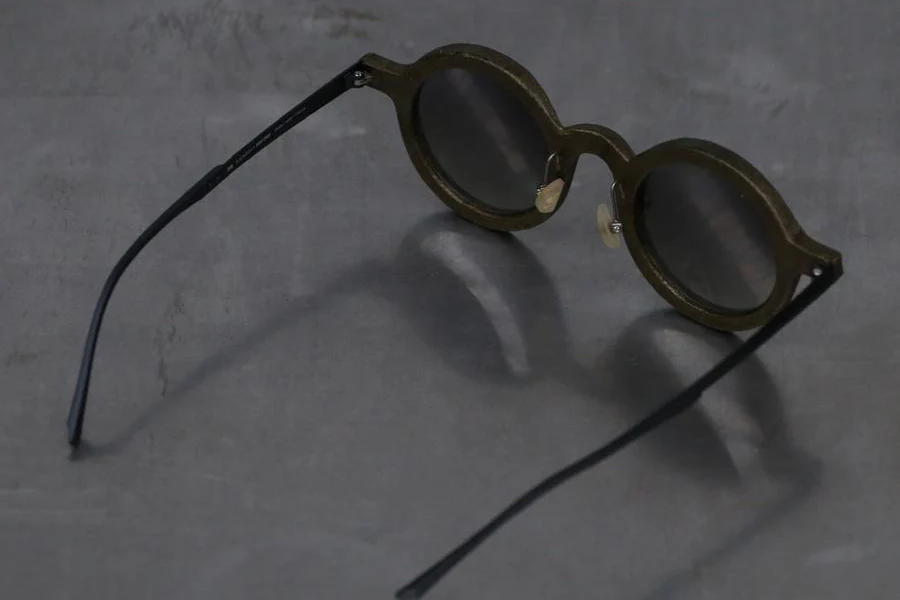 Rigards X ZIGGY CHEN Limited Edition Collection RG0161ZCLEII Round Frame Sunglasses RG-RG0161ZCLEII-FGJLP Retro Gold Green Lenses - Image 4