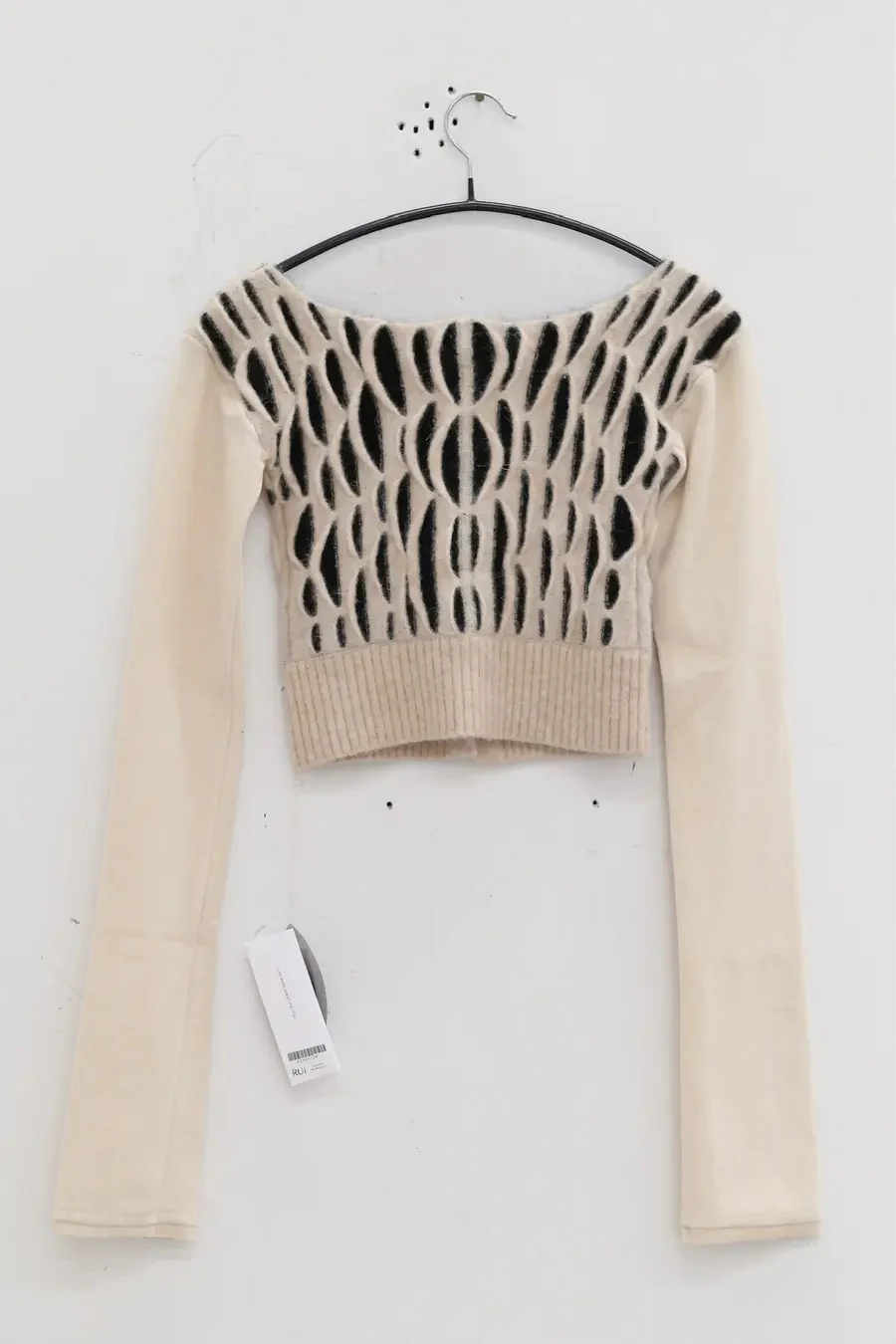 RUI animal print patchwork cardigan RAW23KN12 off-white & black - Image 8