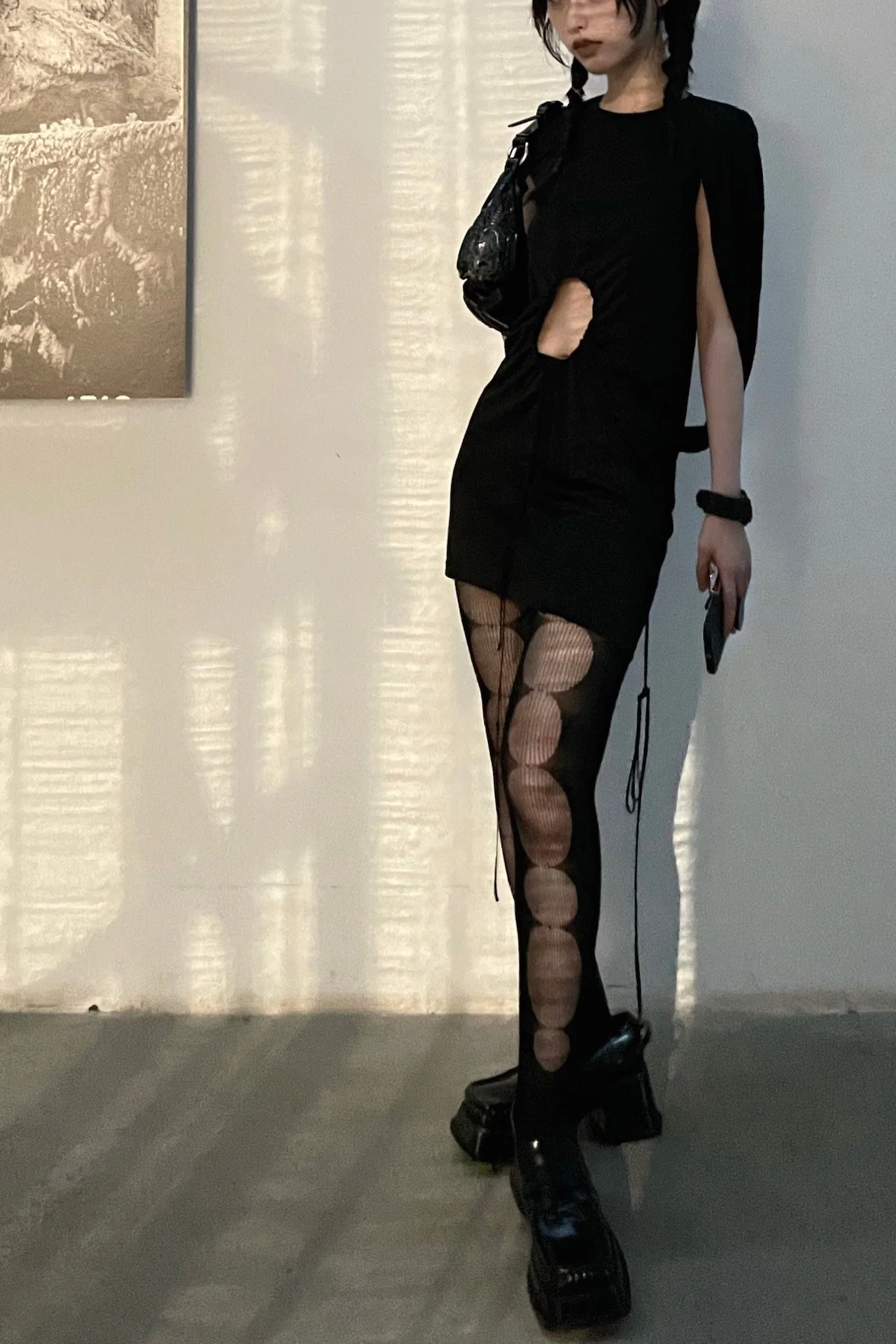 RUI Beaded Mesh Tights RUIFW21JW02 Black Onyx - Image 12