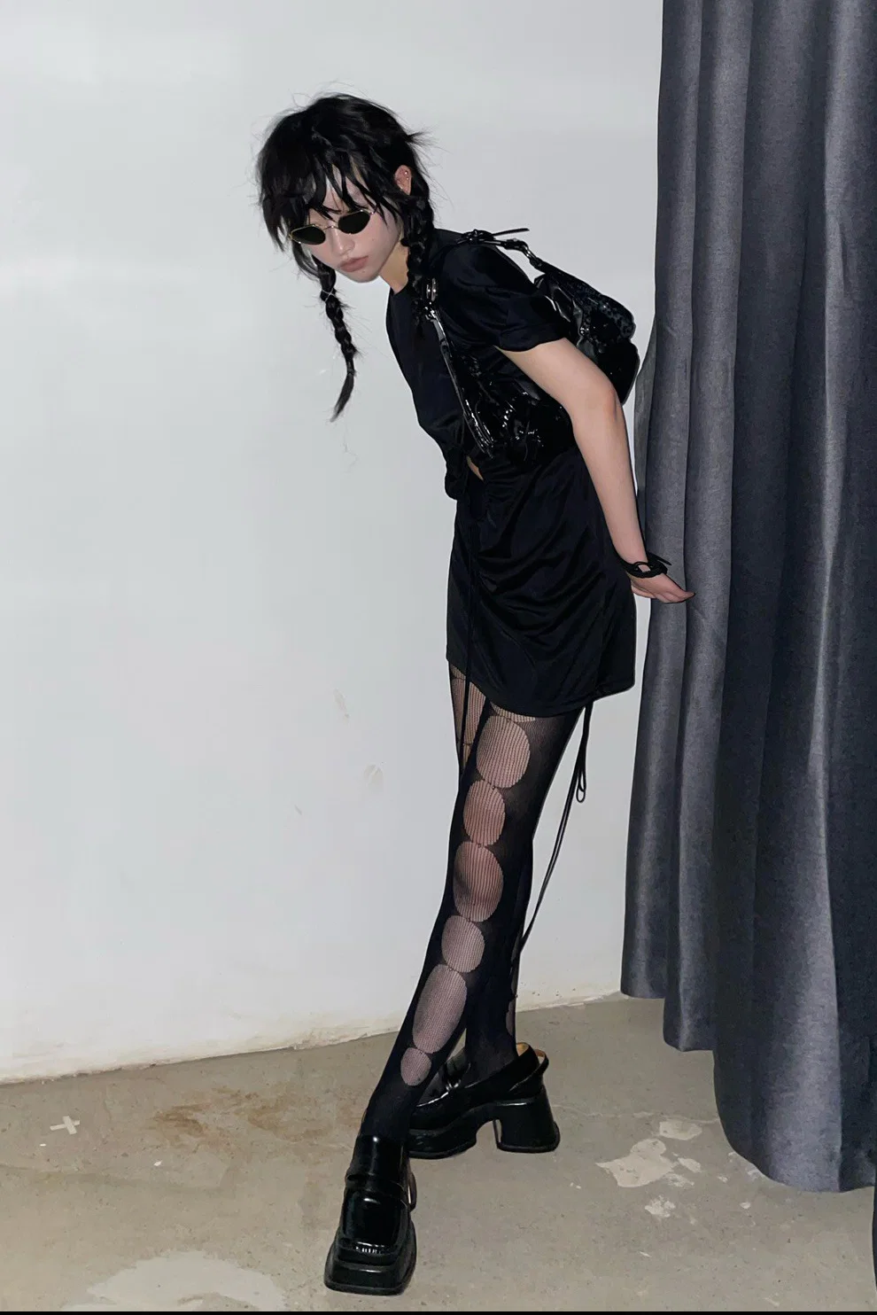 RUI Beaded Mesh Tights RUIFW21JW02 Black Onyx - Image 14