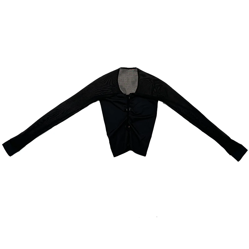 RUI built 25 autumn and winter sports stitching hollow long sleeves RUI-RAW25WV05-Onyx black - Image 10