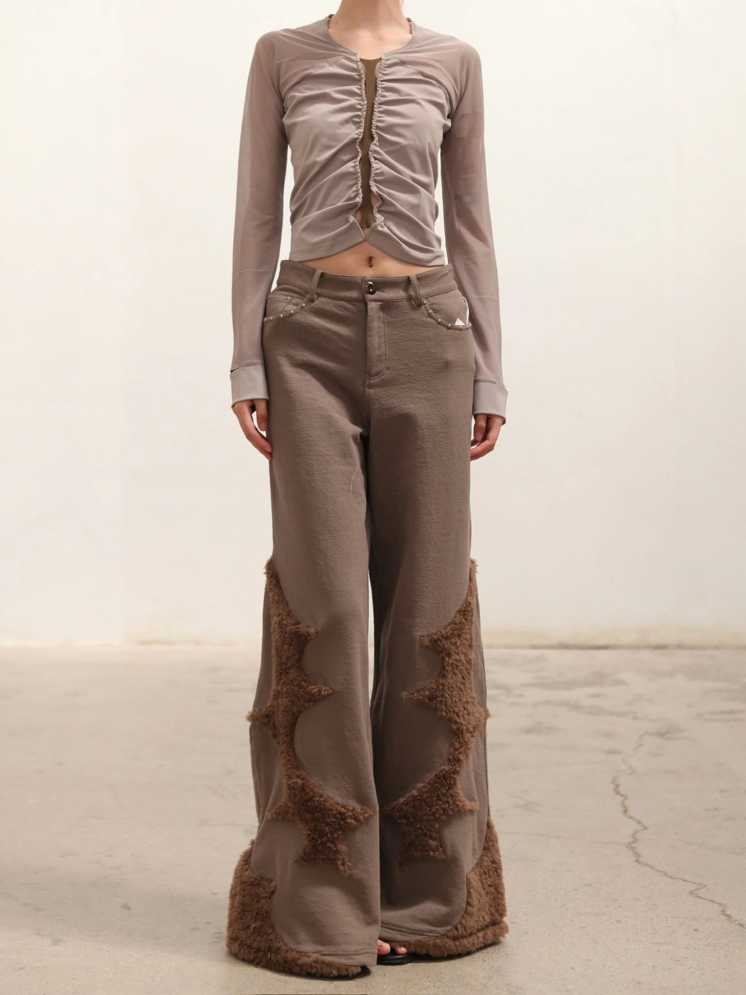 RUI built 25 autumn and winter sports stitching hollow long sleeves RUI-RAW25WV05-Smoke - Image 3