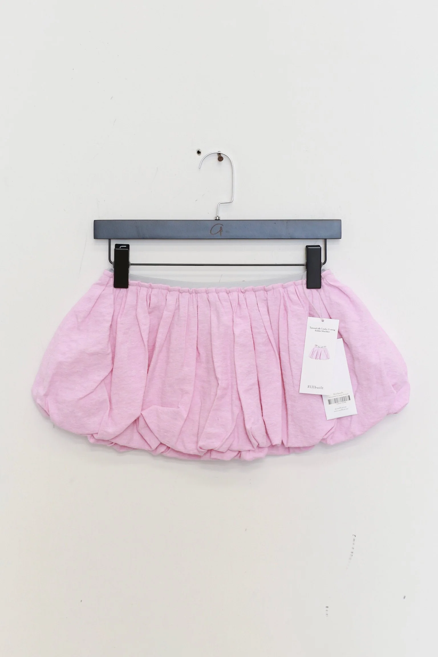 RUI built Spring/Summer 2026 Linen-feel silk striped tulip skirt RUI-S26WV15-Cameo Rose (dusty rose) - Image 2