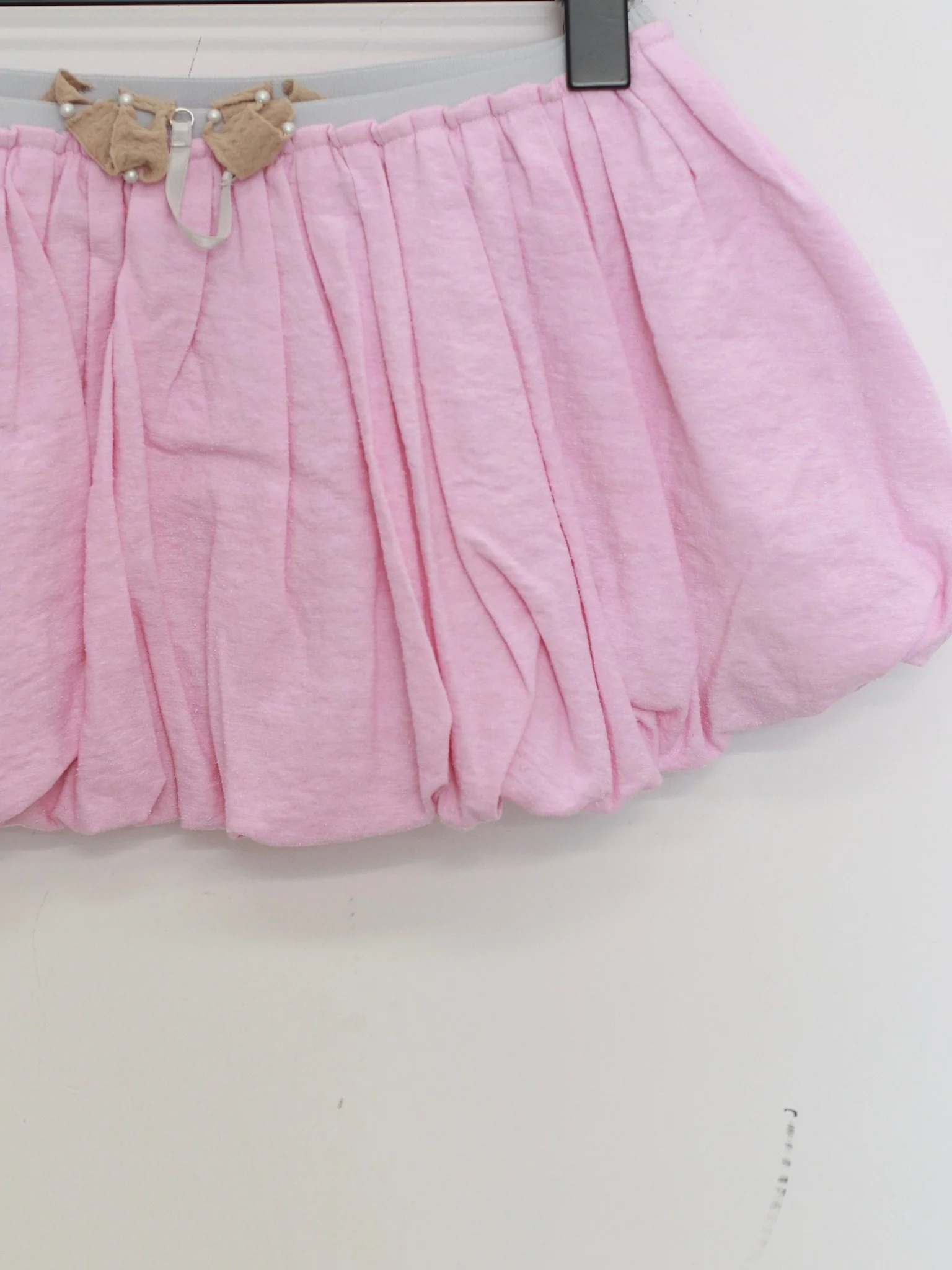 RUI built Spring/Summer 2026 Linen-feel silk striped tulip skirt RUI-S26WV15-Cameo Rose (dusty rose) - Image 3