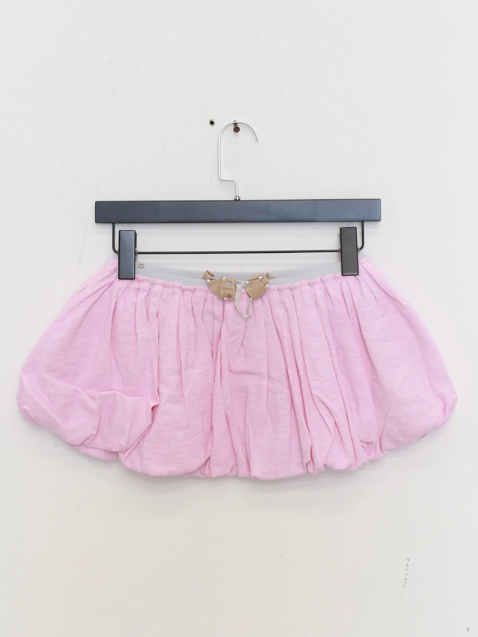 RUI built Spring/Summer 2026 Linen-feel silk striped tulip skirt RUI-S26WV15-Cameo Rose (dusty rose) - Image 5