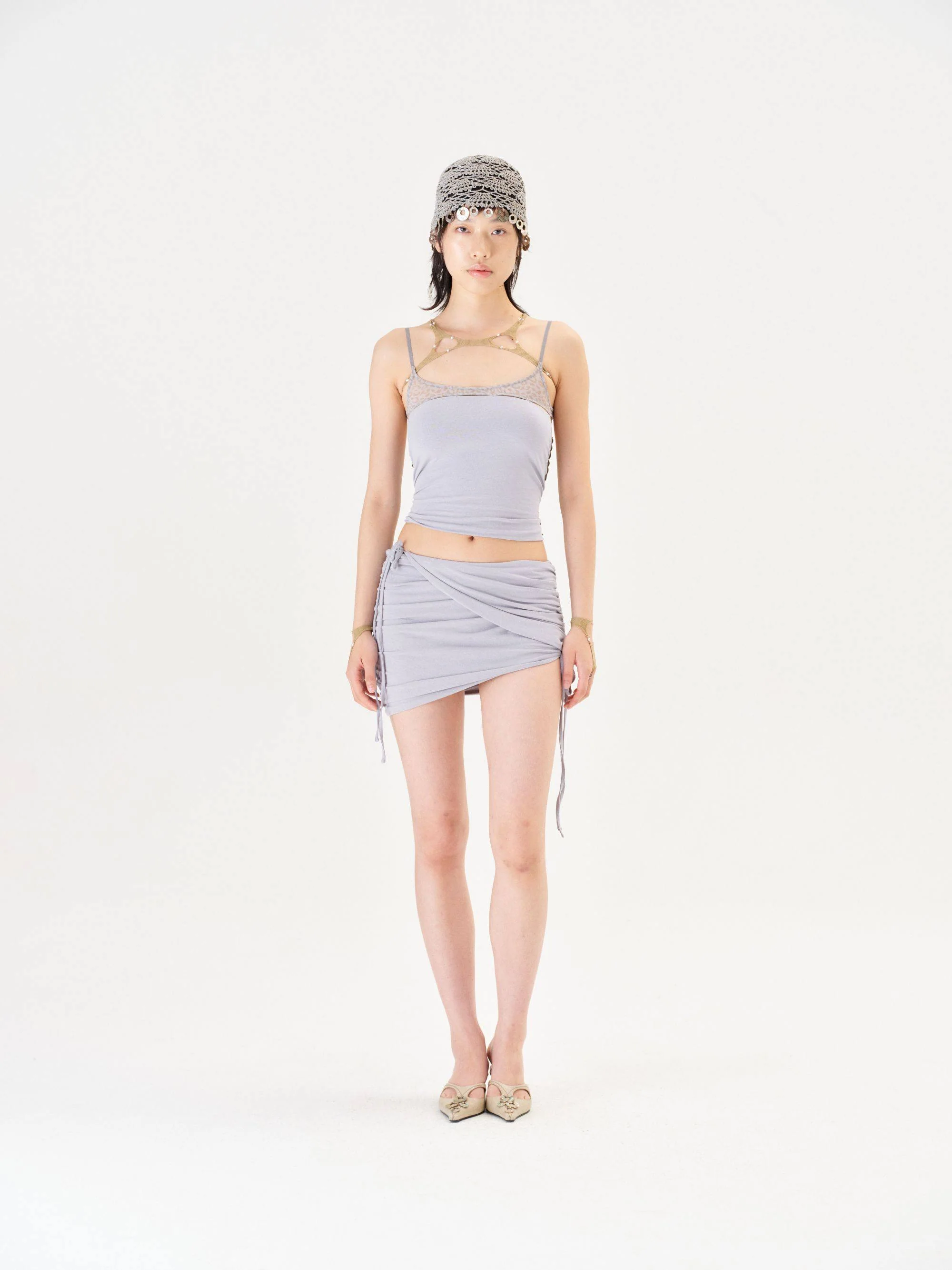 RUI built Spring/Summer 2026 Ruffled Wrap Skirt RUI-S26WV10-Misty Blue - Image 6