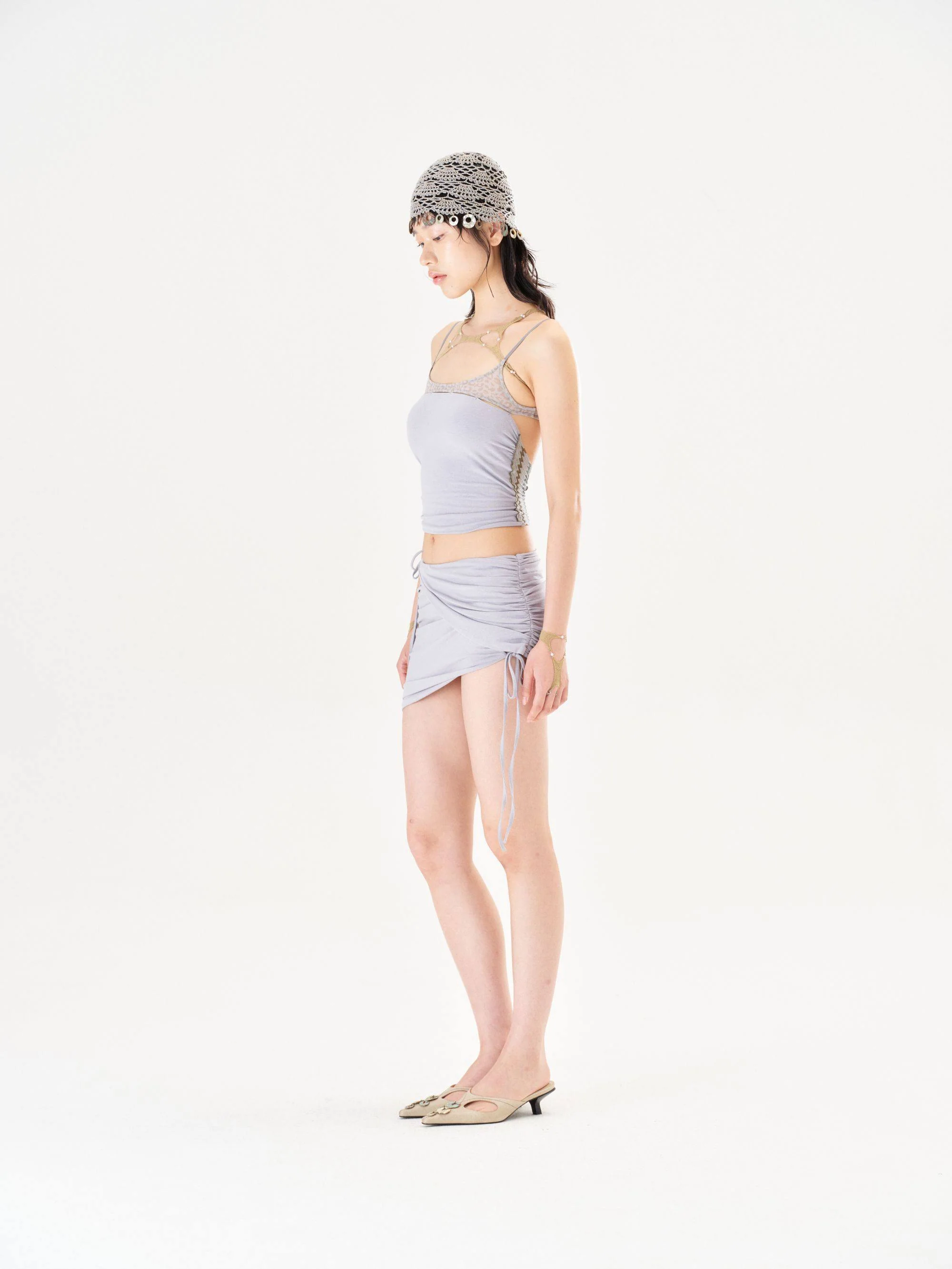RUI built Spring/Summer 2026 Ruffled Wrap Skirt RUI-S26WV10-Misty Blue - Image 8