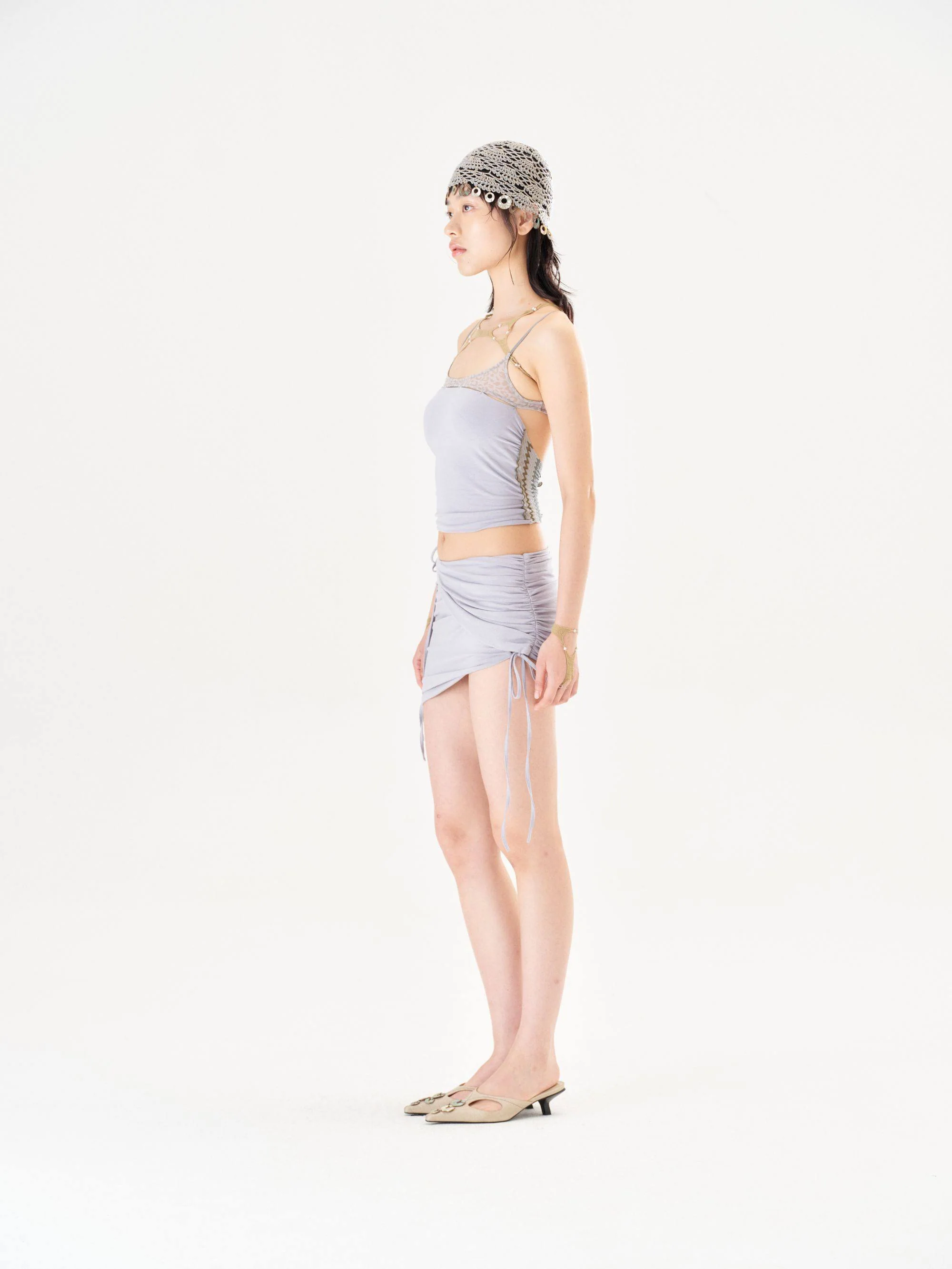 RUI built Spring/Summer 2026 Ruffled Wrap Skirt RUI-S26WV10-Misty Blue - Image 9