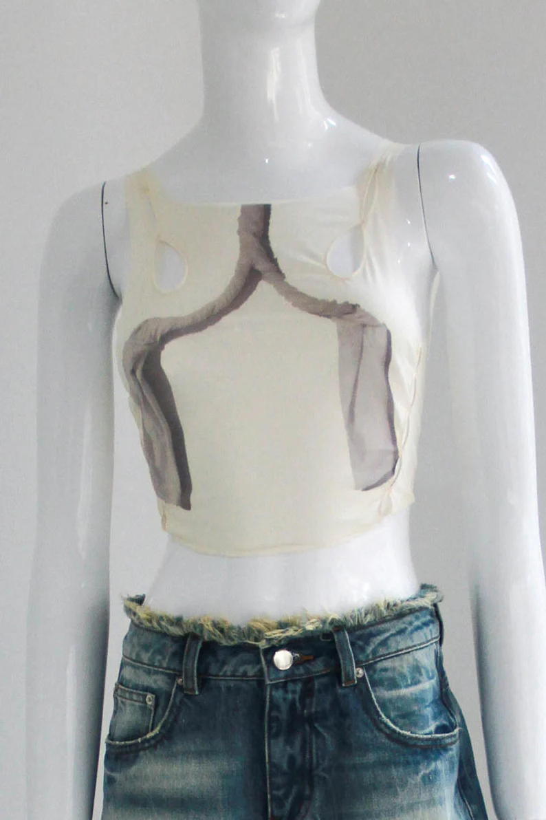 RUI Printed Vest RSS23WV05 Vapor White - Image 13