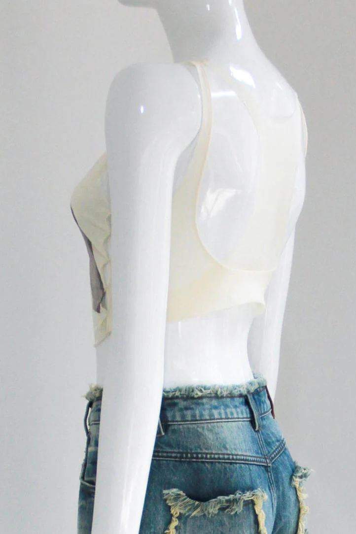 RUI Printed Vest RSS23WV05 Vapor White - Image 14