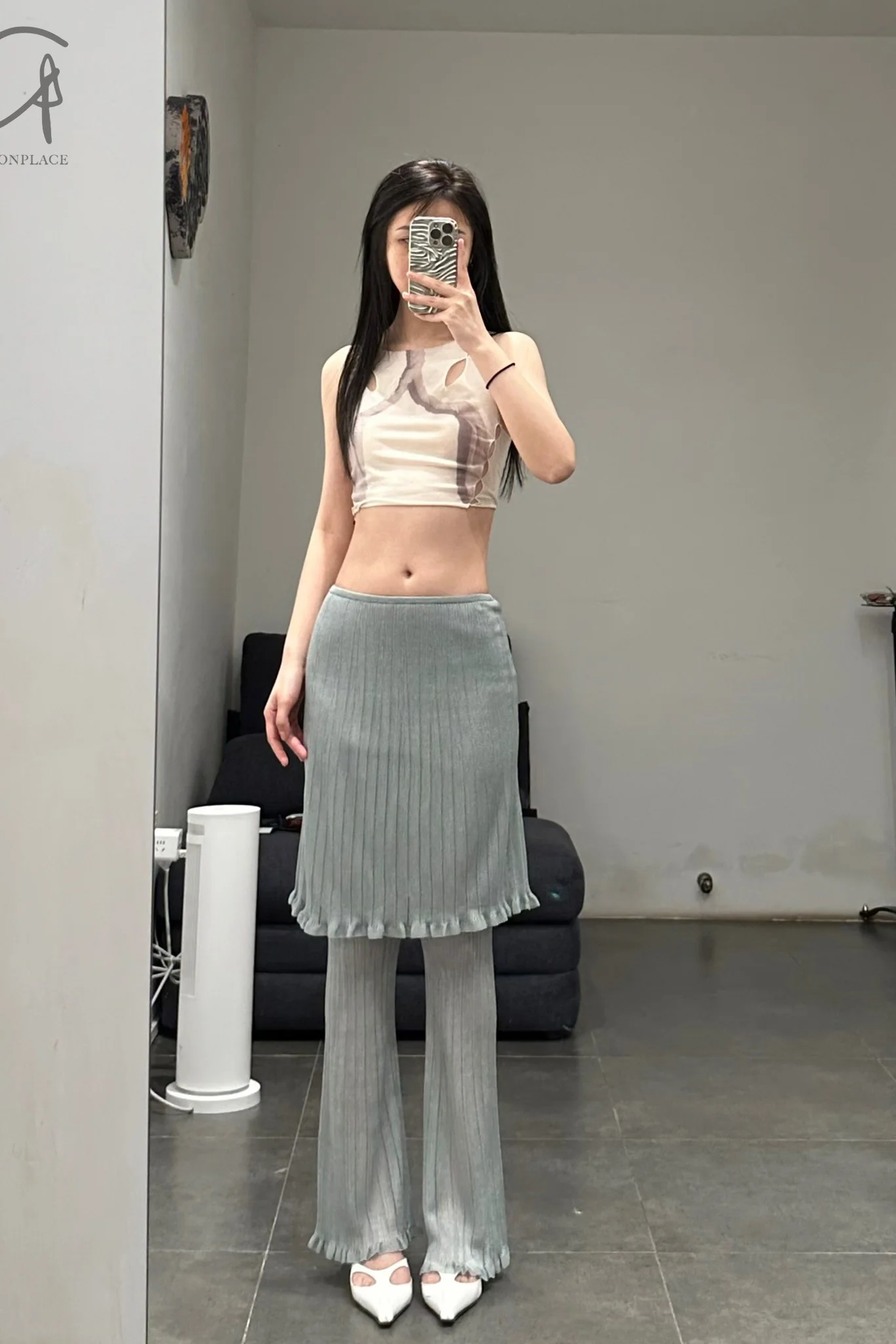 RUI Printed Vest RSS23WV05 Vapor White - Image 24