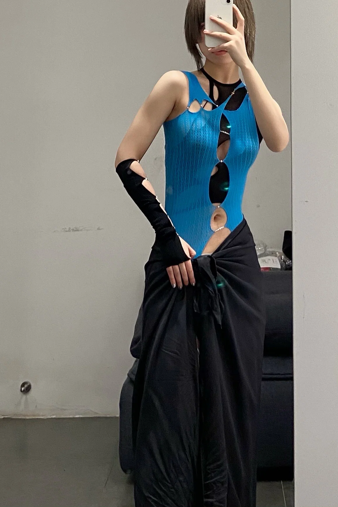 RUI SS21-R007 AZURE asymmetric bodysuit - Image 3