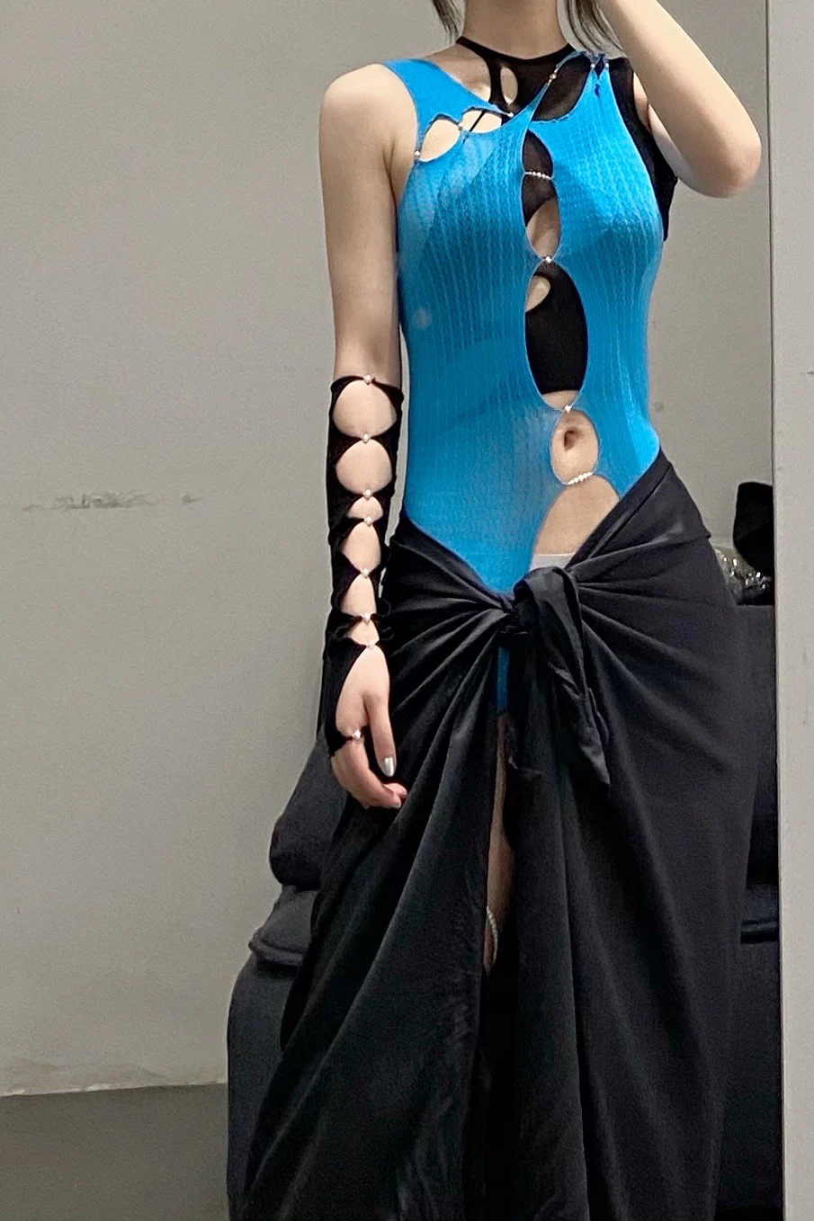 RUI SS21-R007 AZURE asymmetric bodysuit - Image 4