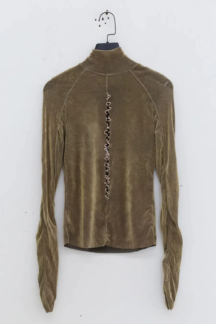 RUI Velvet Cutout Turtleneck RAW23WV02 Khaki Green - Image 4