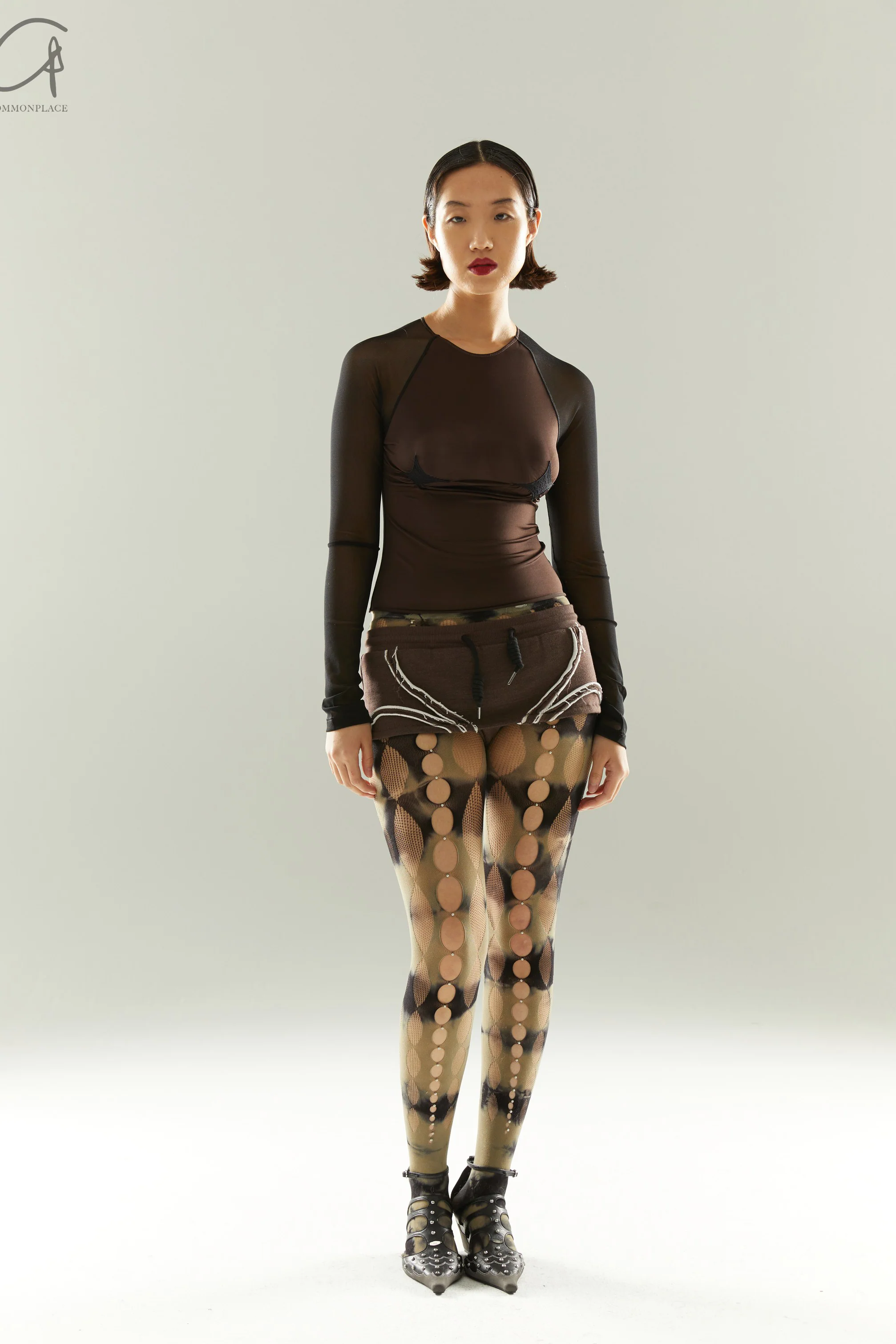 Rui Zhou 24 Autumn and Winter Free Point Long Sleeve Top RUI-RAW24WV03-QKLH Chocolate mixOnyx - Image 15