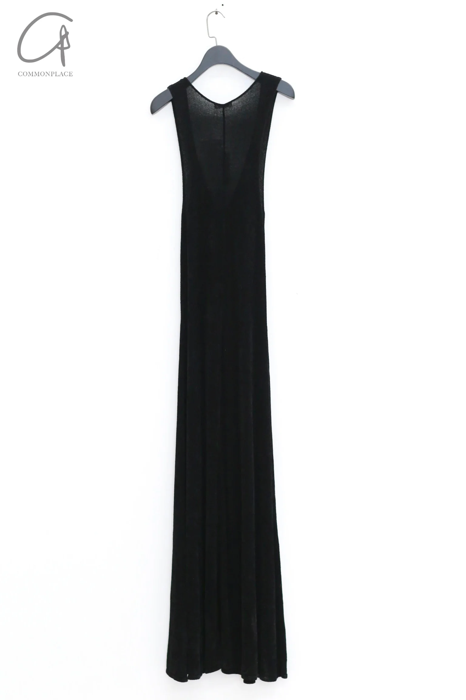 RUOHAN 24 autumn and winter black V-neck knitted long skirt RH-RHKN125AW24-HEI black - Image 11