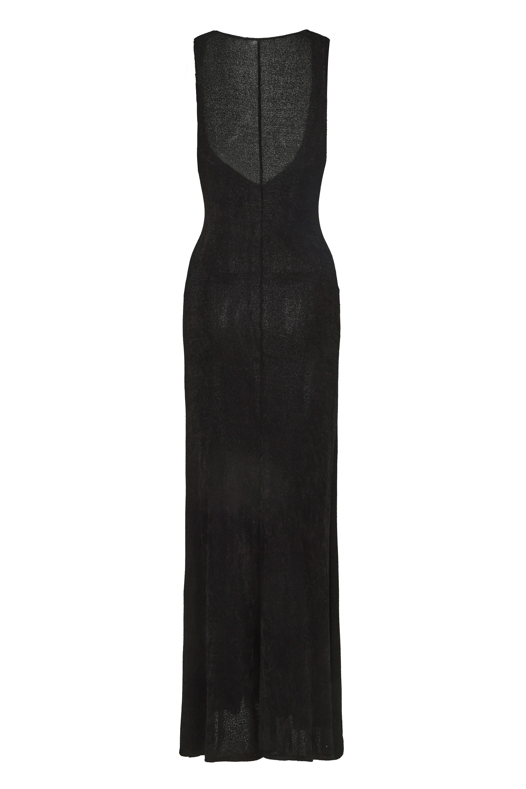 RUOHAN 24 autumn and winter black V-neck knitted long skirt RH-RHKN125AW24-HEI black - Image 6