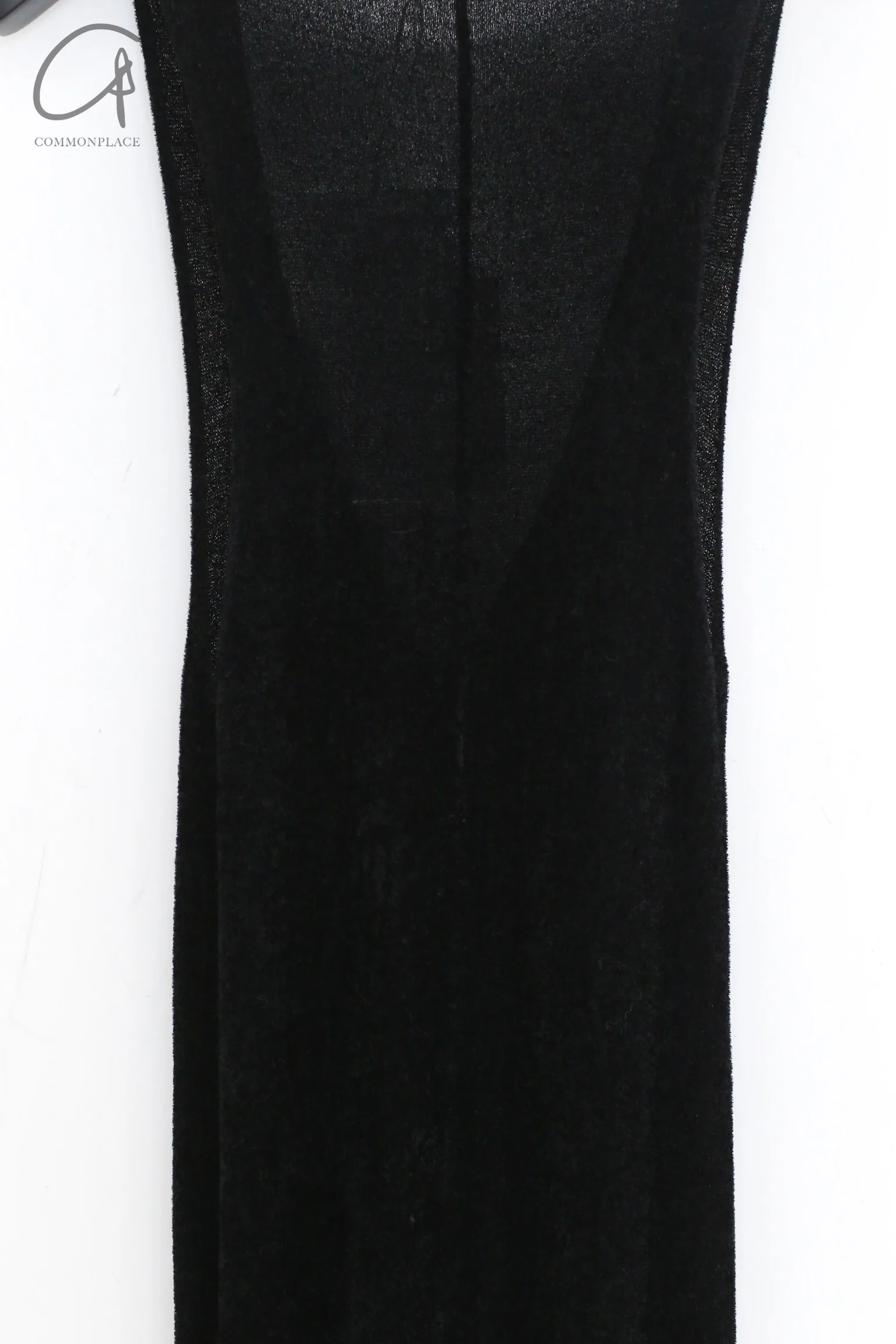RUOHAN 24 autumn and winter black V-neck knitted long skirt RH-RHKN125AW24-HEI black - Image 9