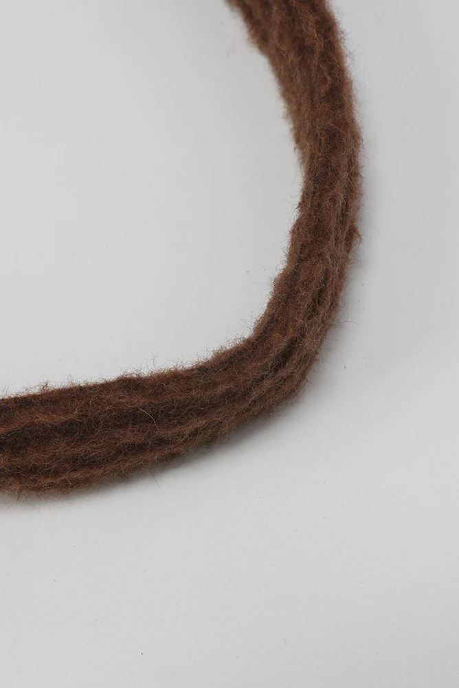 RUOHAN 24 Autumn and Winter Brown Striped Wool Artist Bag RH-RHACC149AW24-ZONG Brown - Image 5