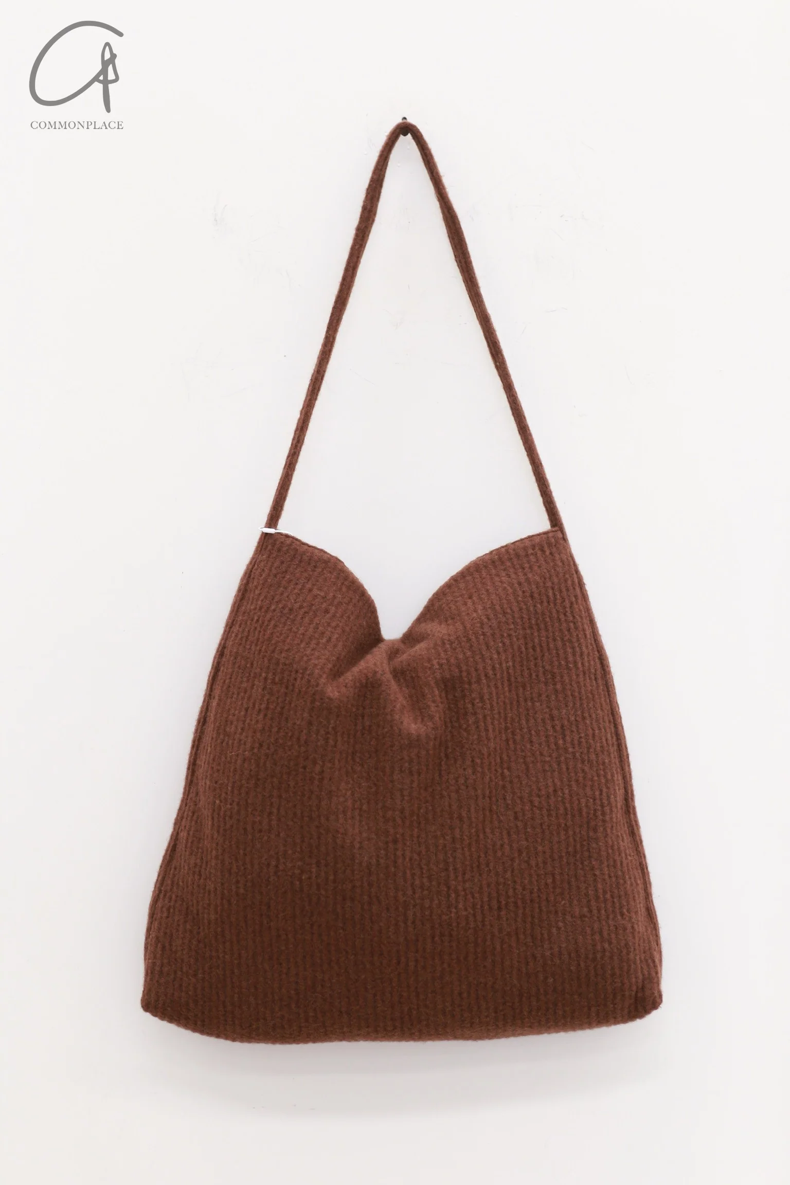 RUOHAN 24 Autumn and Winter Brown Striped Wool Artist Bag RH-RHACC149AW24-ZONG Brown - Image 7