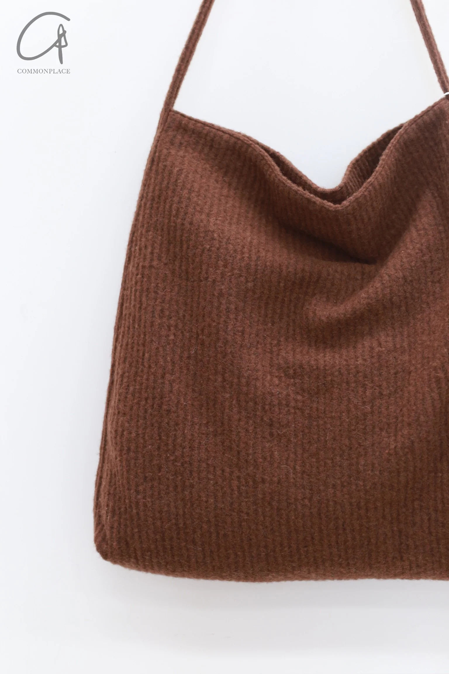 RUOHAN 24 Autumn and Winter Brown Striped Wool Artist Bag RH-RHACC149AW24-ZONG Brown - Image 8