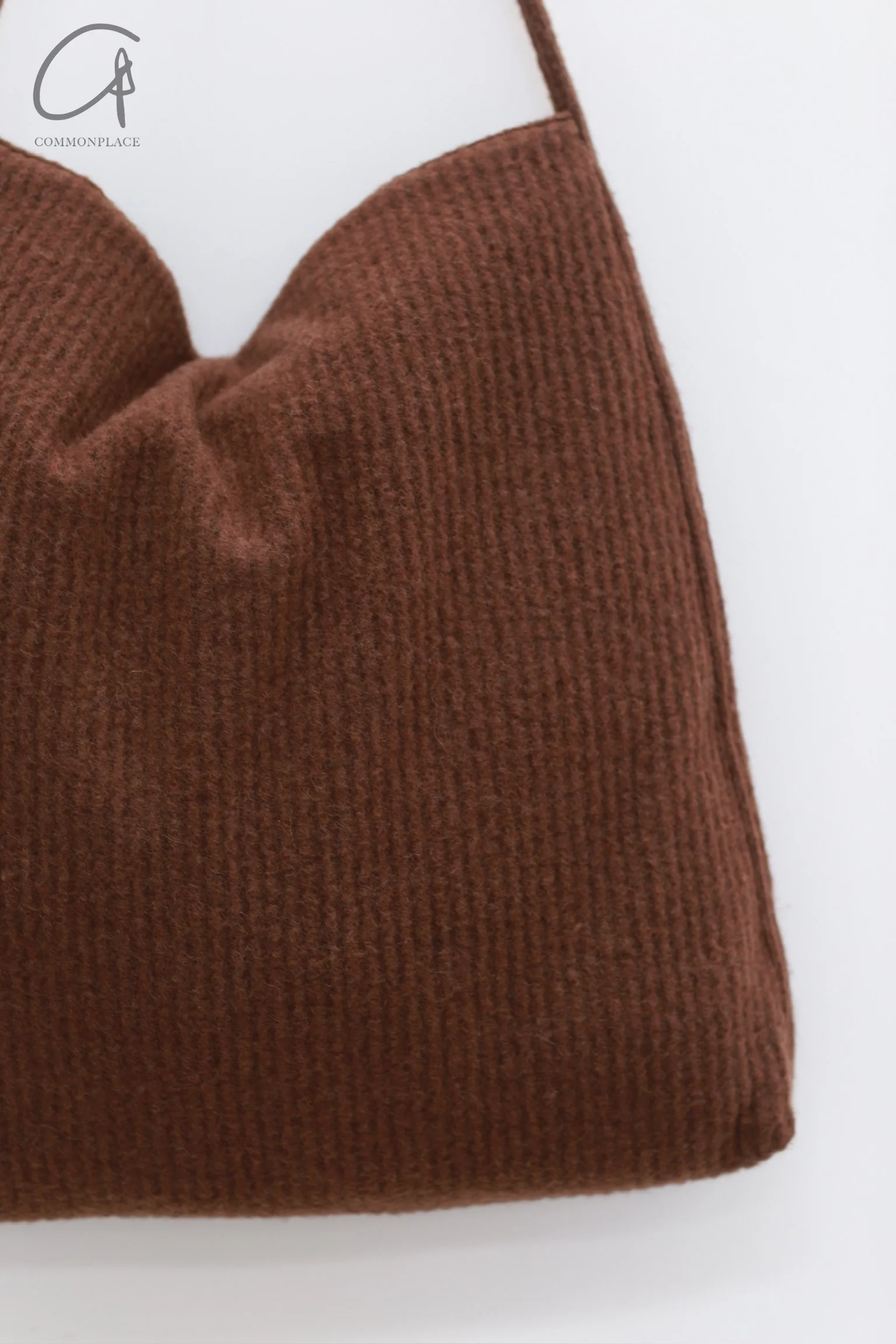 RUOHAN 24 Autumn and Winter Brown Striped Wool Artist Bag RH-RHACC149AW24-ZONG Brown - Image 9